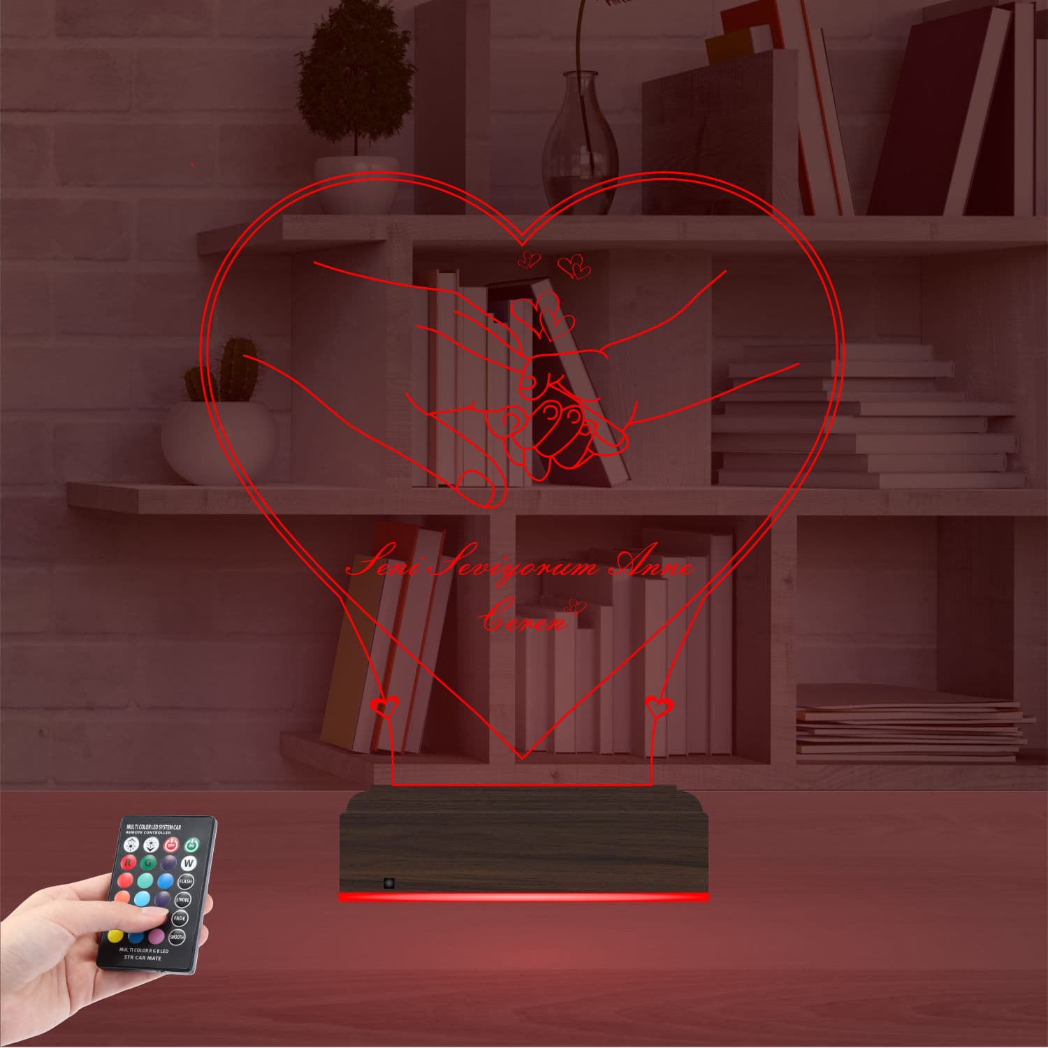 Руки матери и ребенка — 3D LED Ночник | Подарок маме 5