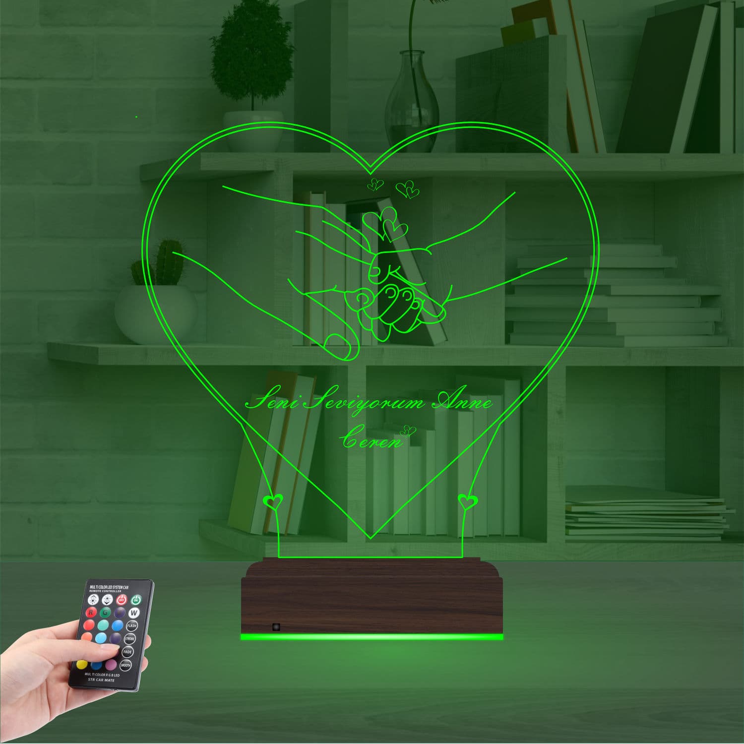 Руки матери и ребенка — 3D LED Ночник | Подарок маме 6