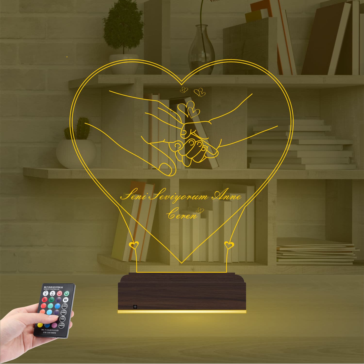 Руки матери и ребенка — 3D LED Ночник | Подарок маме 8