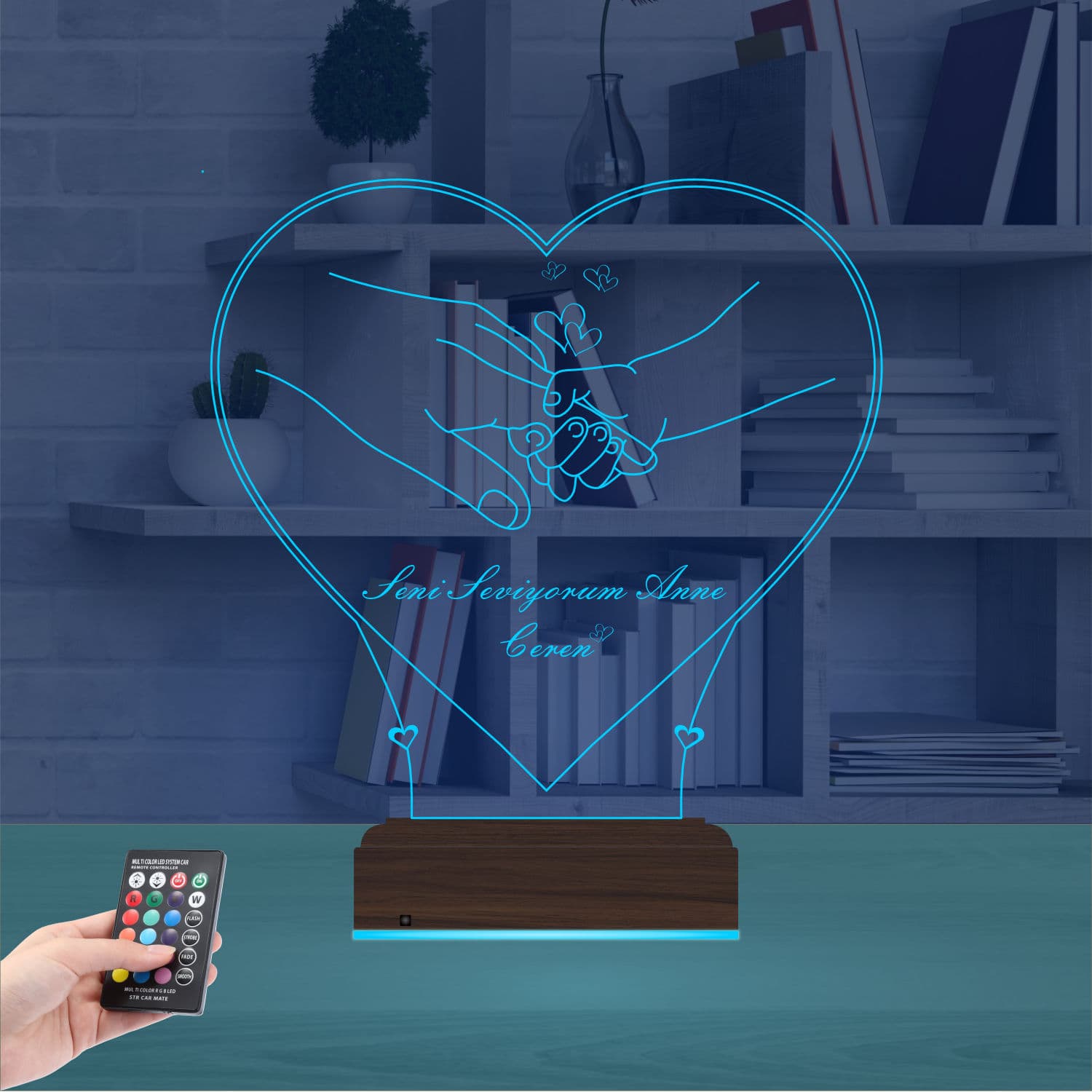 Руки матери и ребенка — 3D LED Ночник | Подарок маме 9