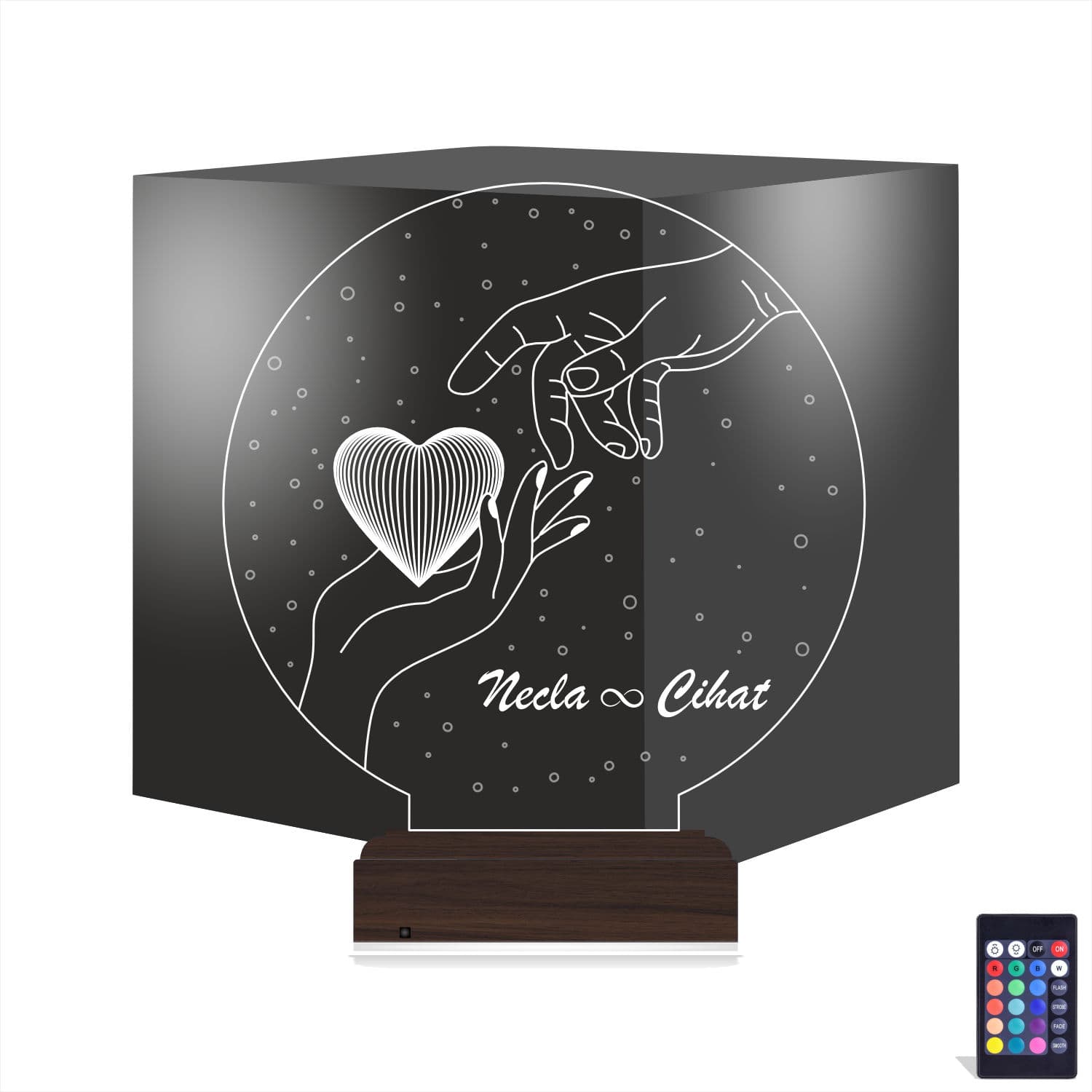 Руки и Сердце — 3D LED Ночник | Подарок влюбленным 1