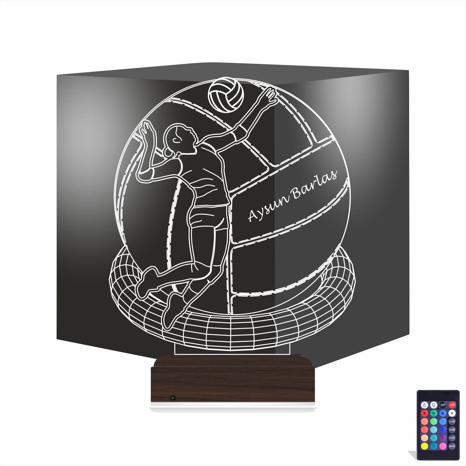 Волейболистка с именем — 3D LED Ночник | Подарок спортсмену 1