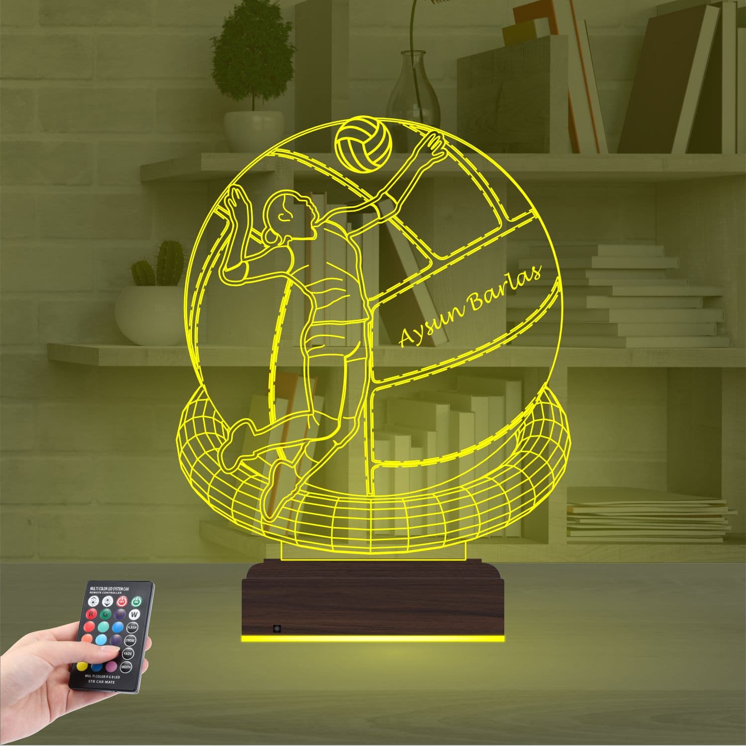 Волейболистка с именем — 3D LED Ночник | Подарок спортсмену 7