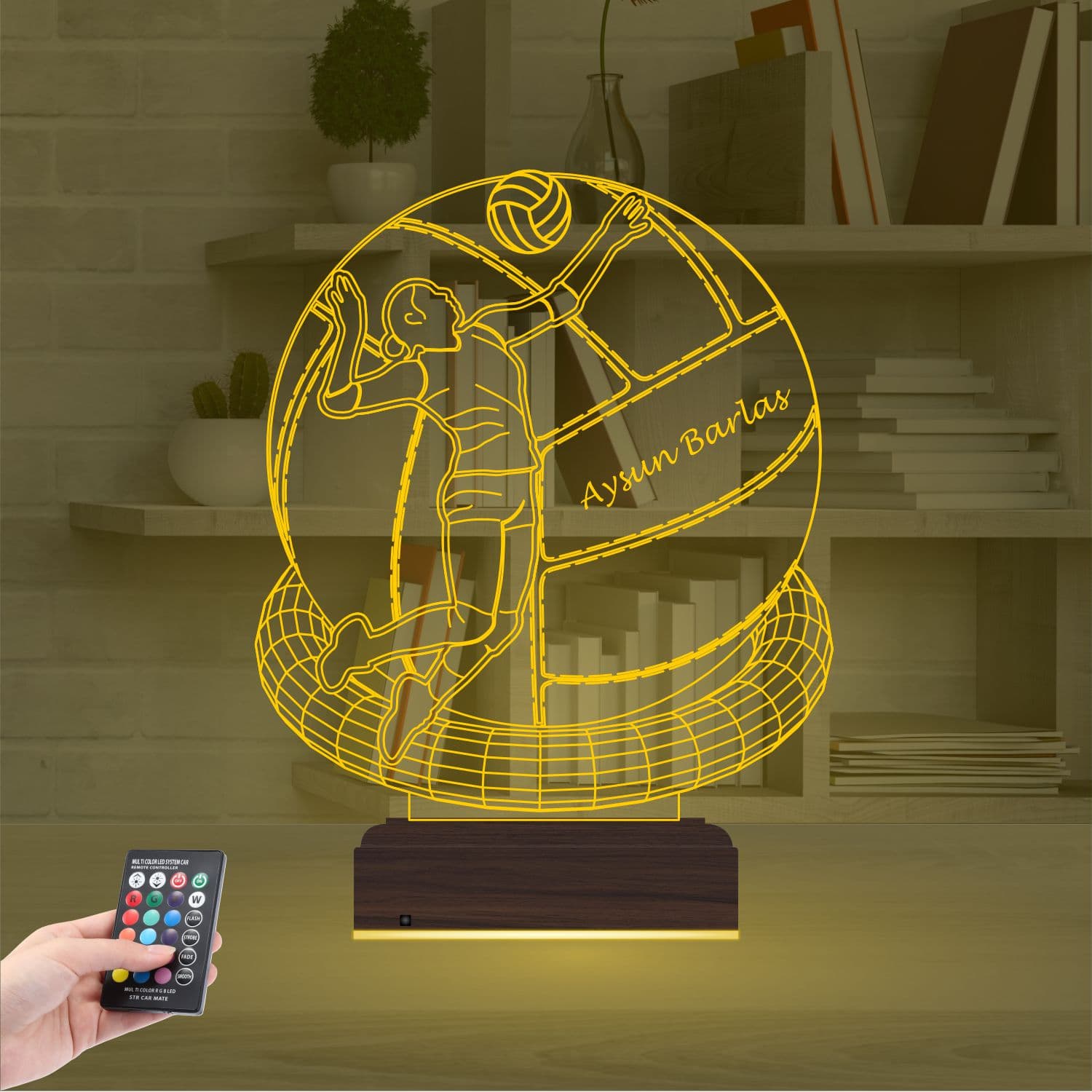 Волейболистка с именем — 3D LED Ночник | Подарок спортсмену 8