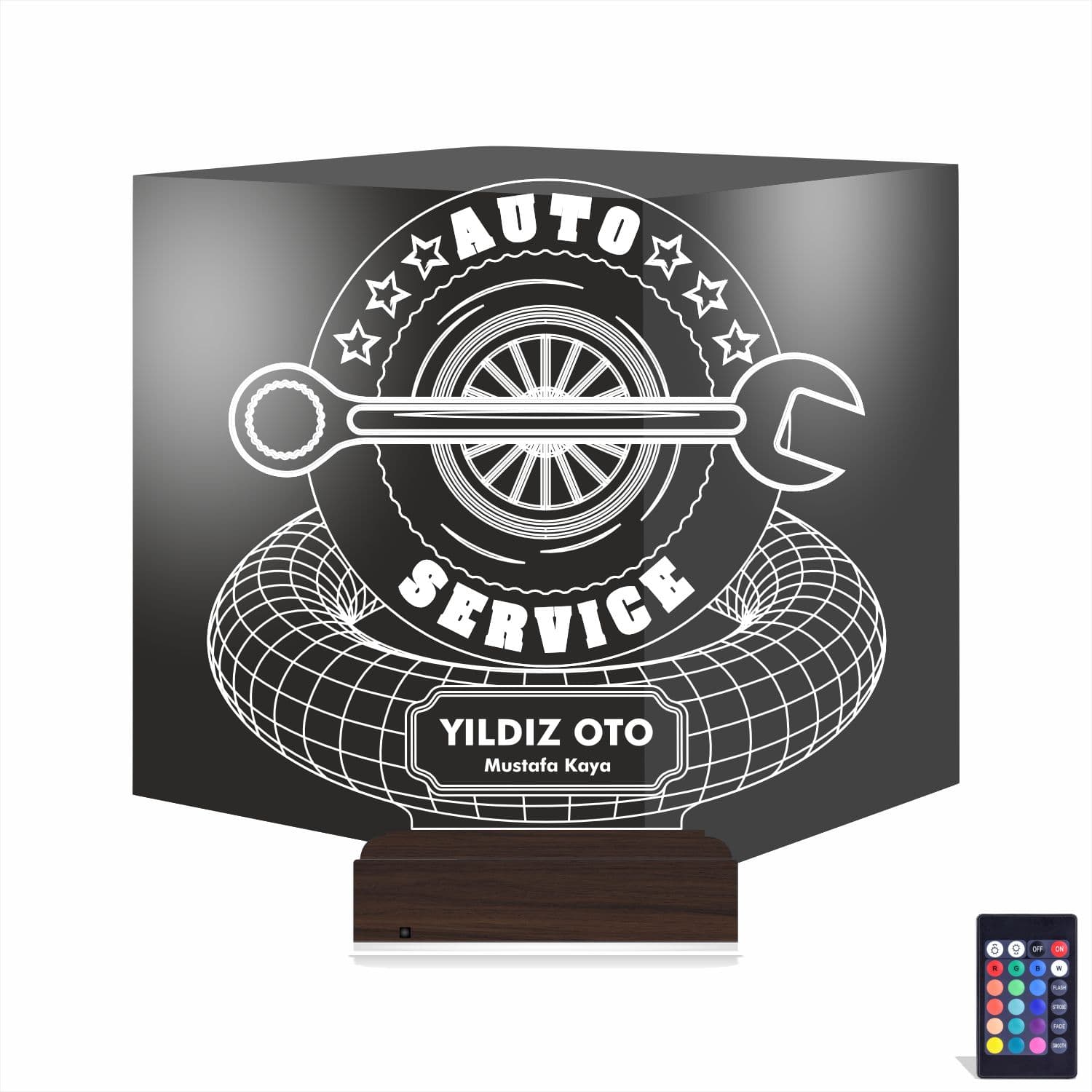 Автосервис — 3D LED Ночник | Подарок мужчине-автомобилисту 1