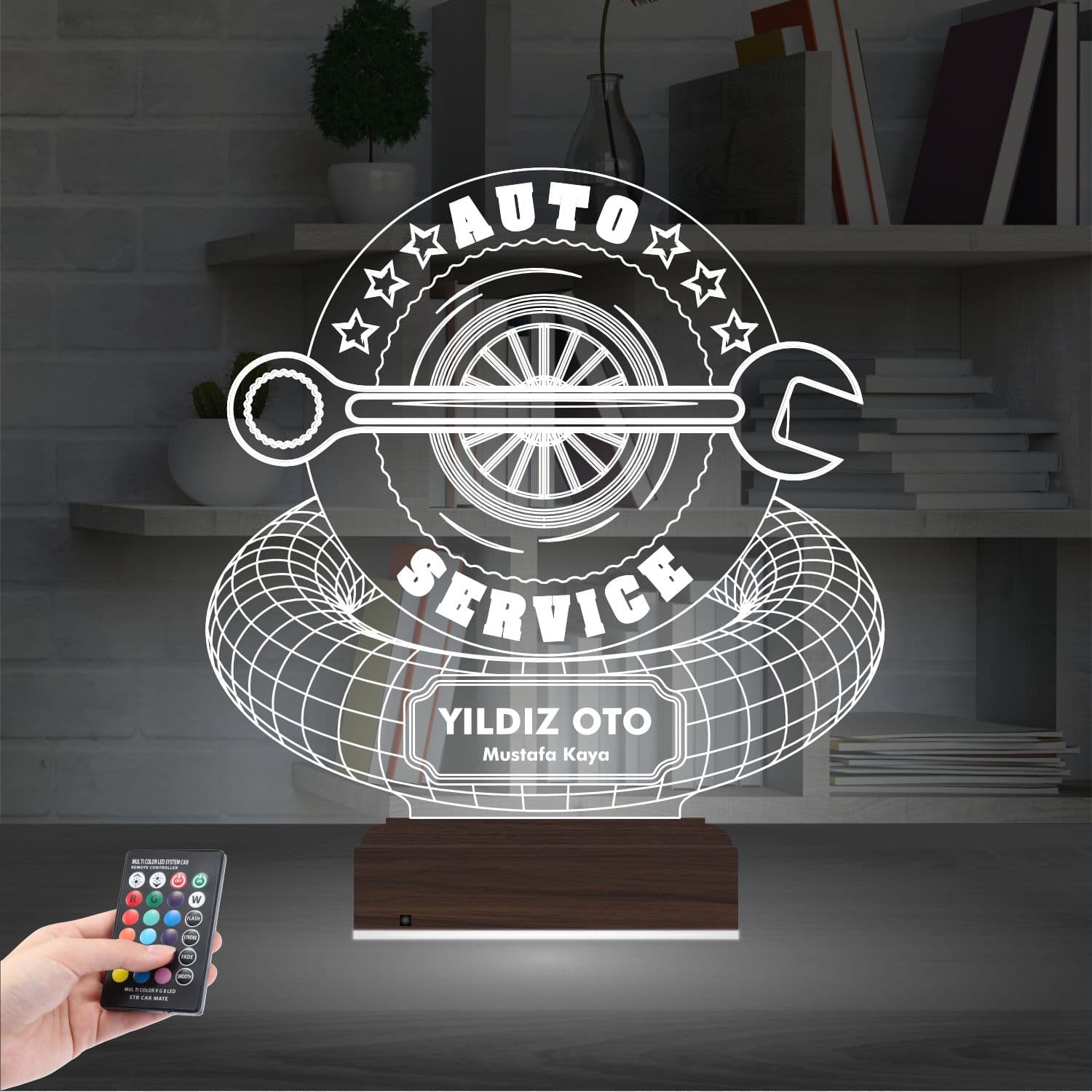 Автосервис — 3D LED Ночник | Подарок мужчине-автомобилисту 2