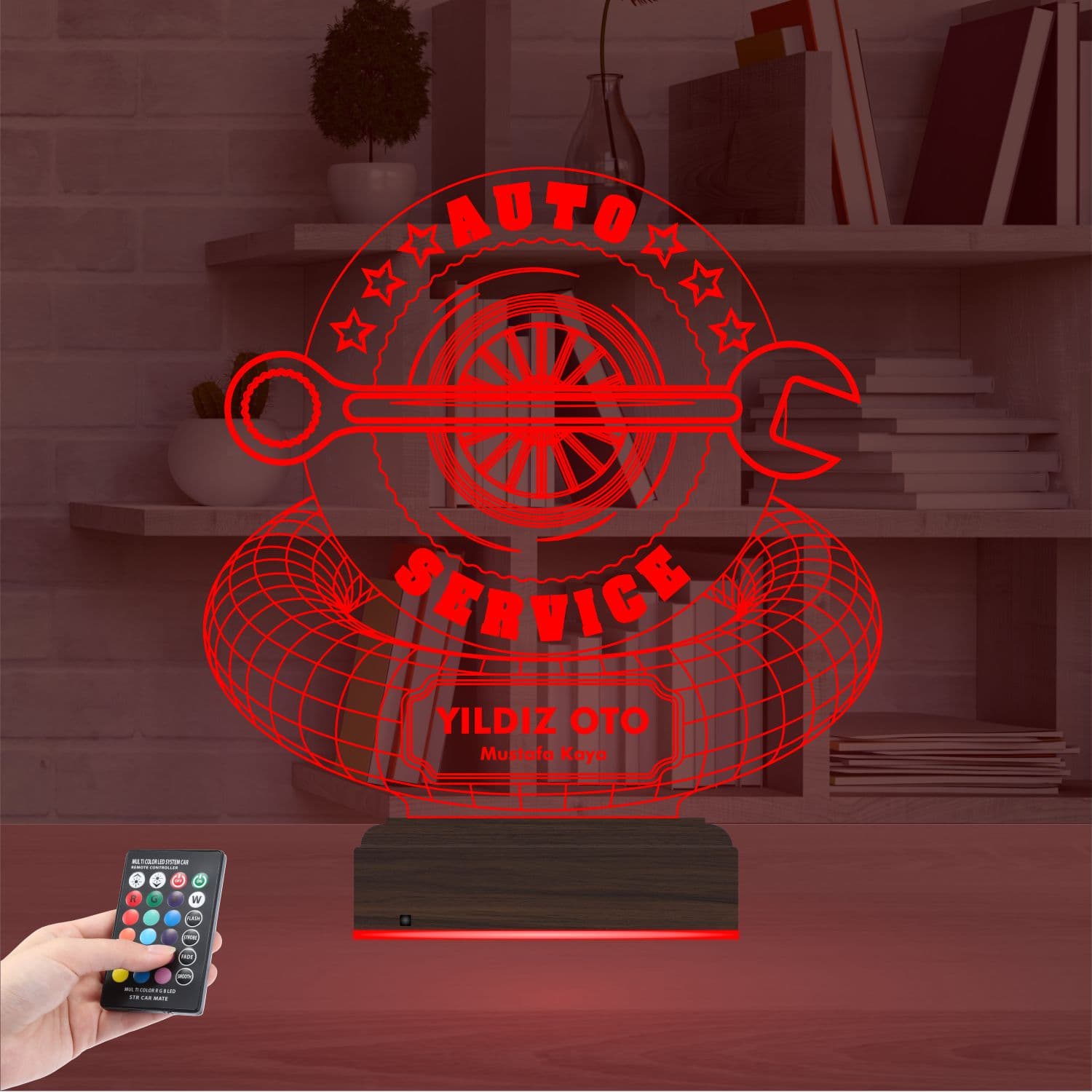 Автосервис — 3D LED Ночник | Подарок мужчине-автомобилисту 5