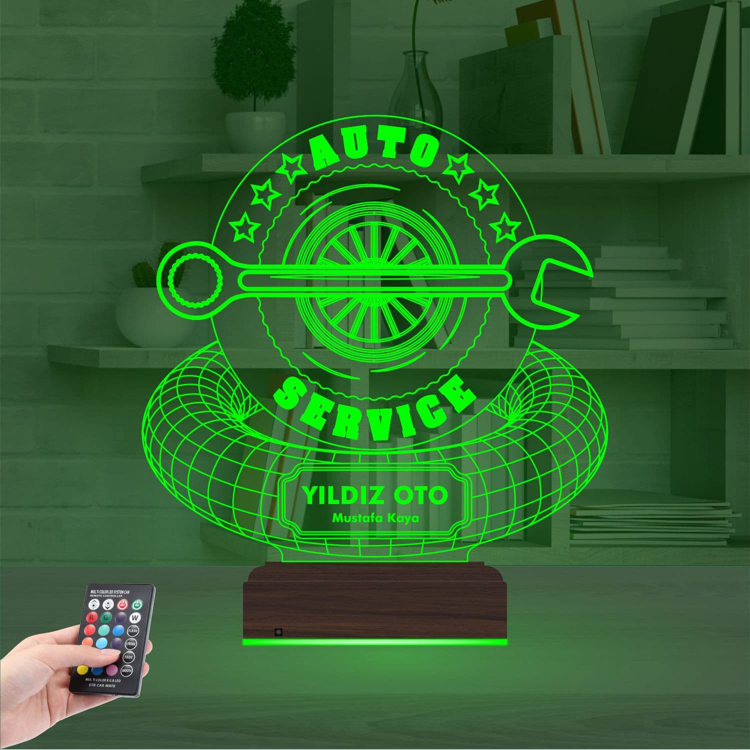 Автосервис — 3D LED Ночник | Подарок мужчине-автомобилисту 6