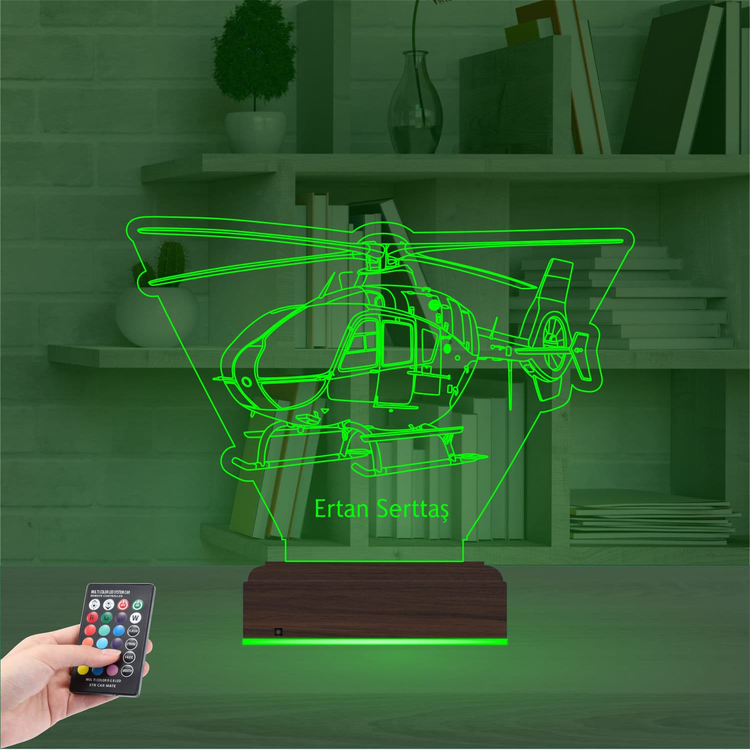 Вертолет с именем 3D Ночник 6