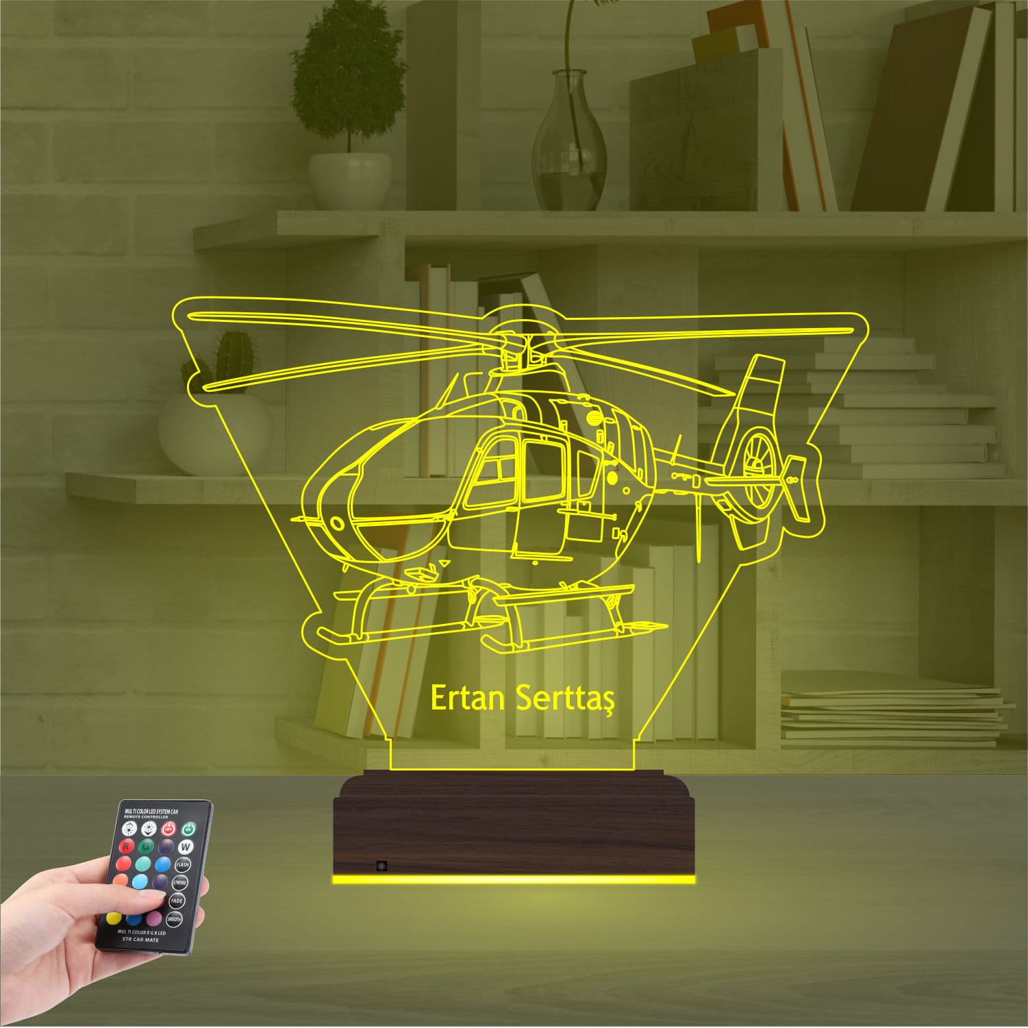 Вертолет с именем 3D Ночник 7