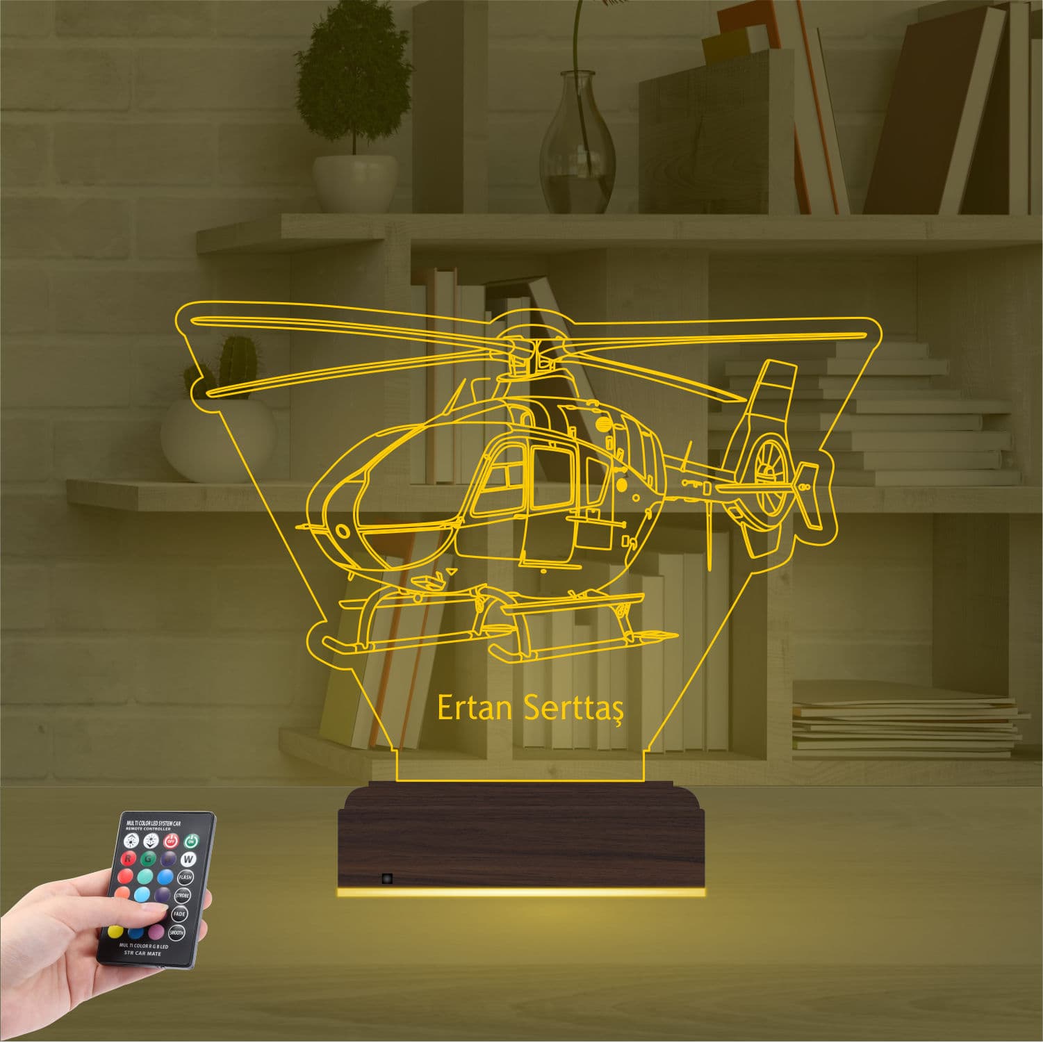 Вертолет с именем 3D Ночник 8