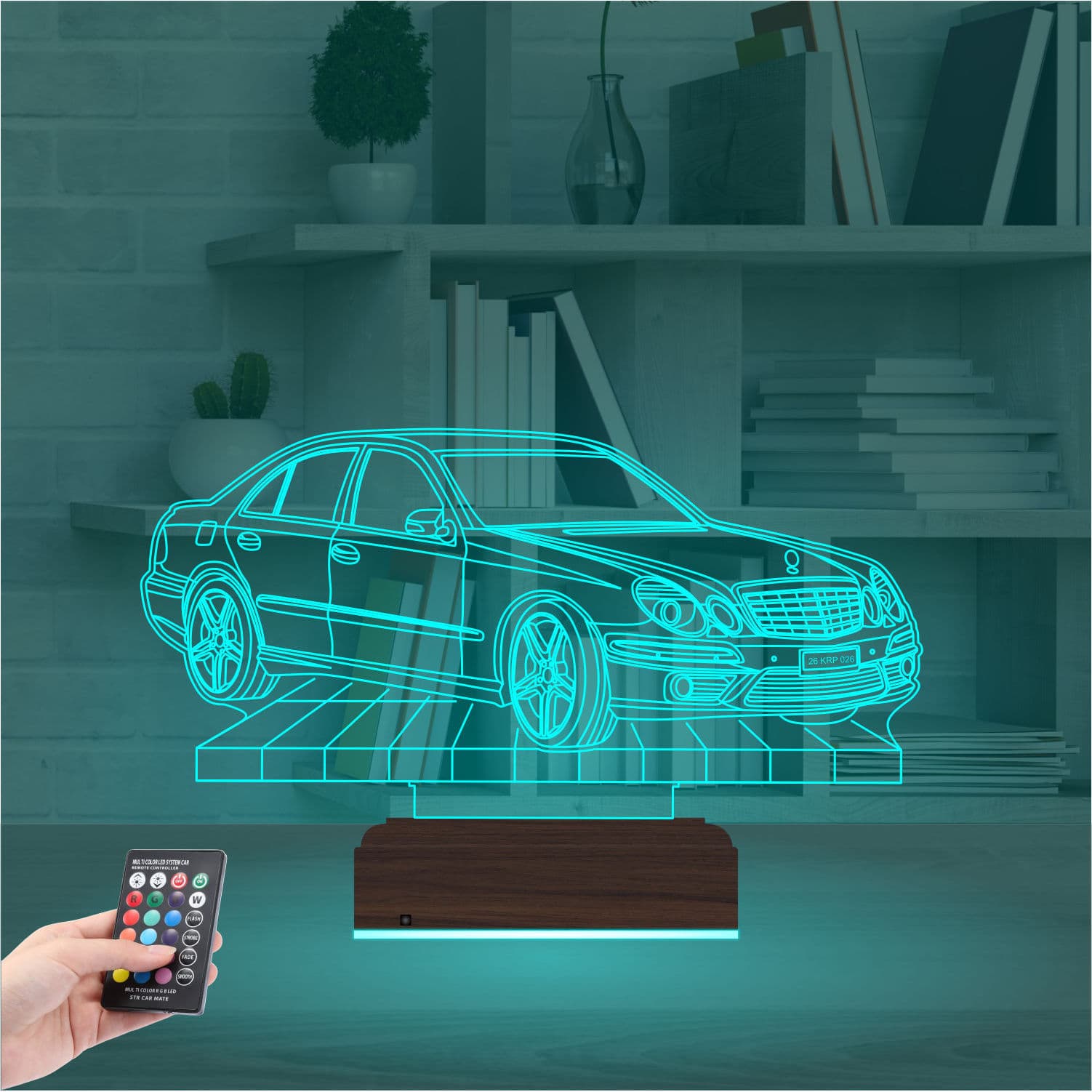 Mercedes-Benz — 3D LED Ночник | Подарок мужчине 3