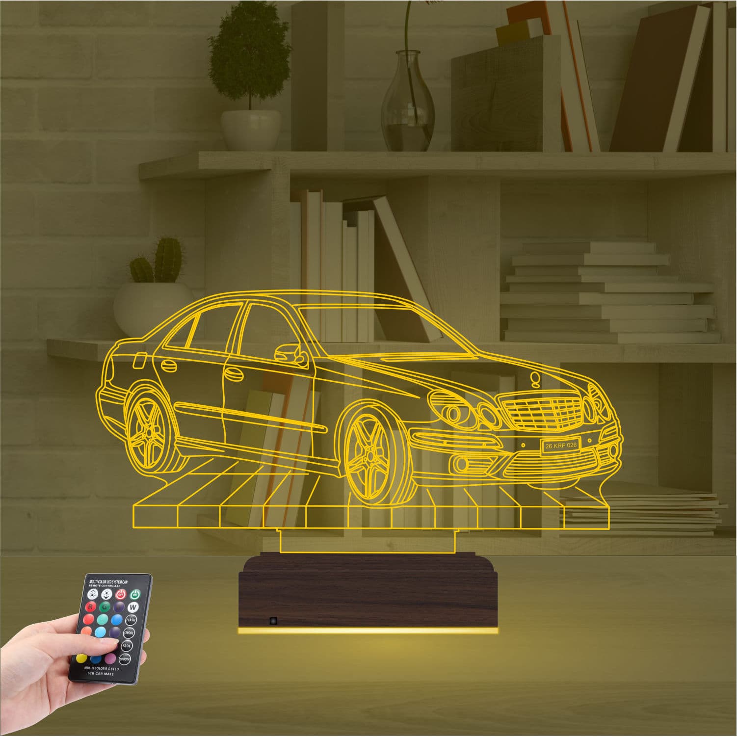 Mercedes-Benz — 3D LED Ночник | Подарок мужчине 8