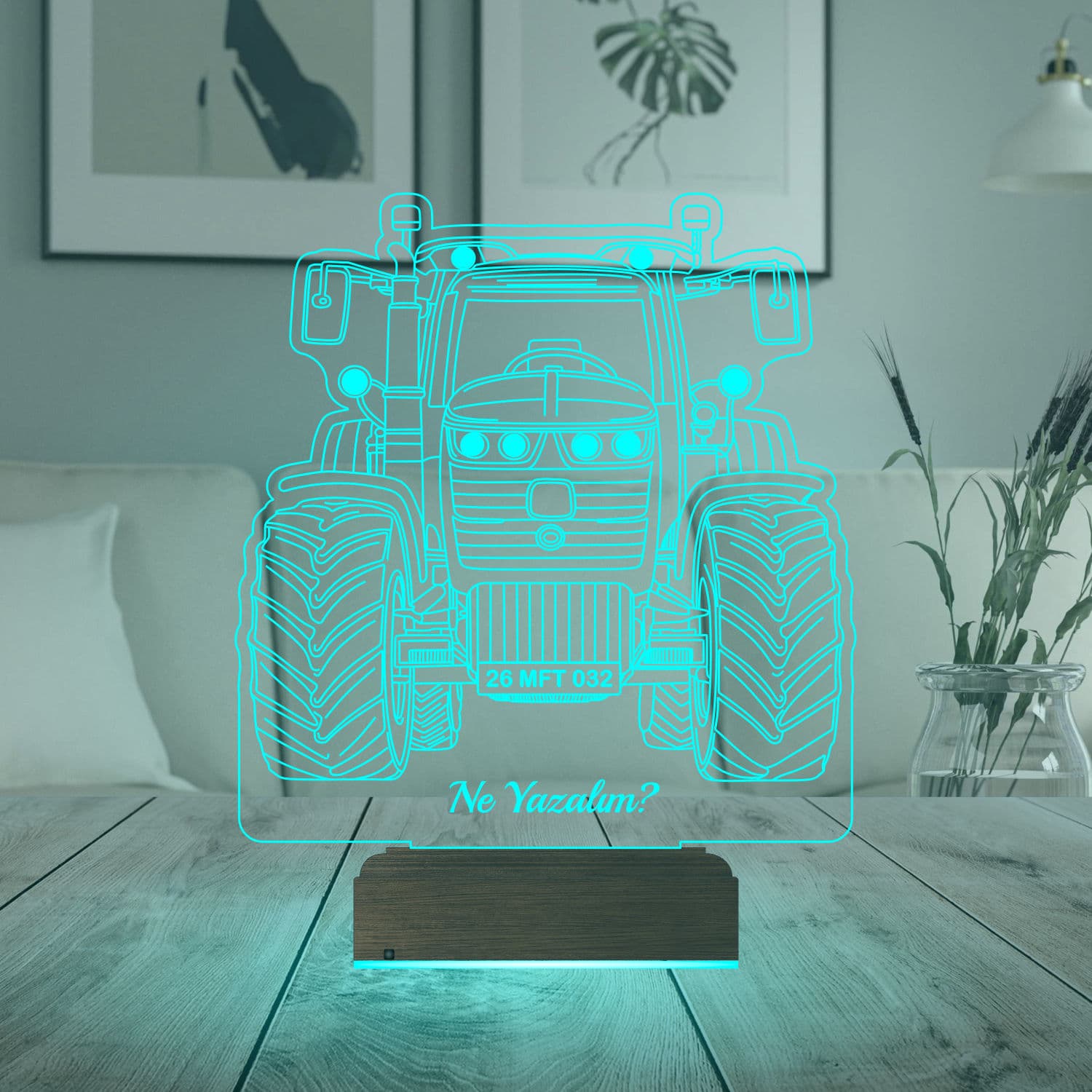 Трактор — 3D LED Ночник | Подарок мужчине 3