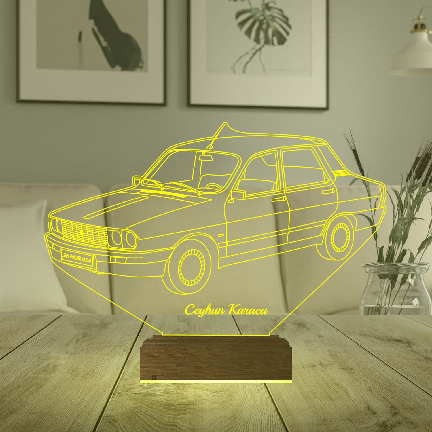 Renault 12 — 3D LED Ночник | Подарок мужчине 6