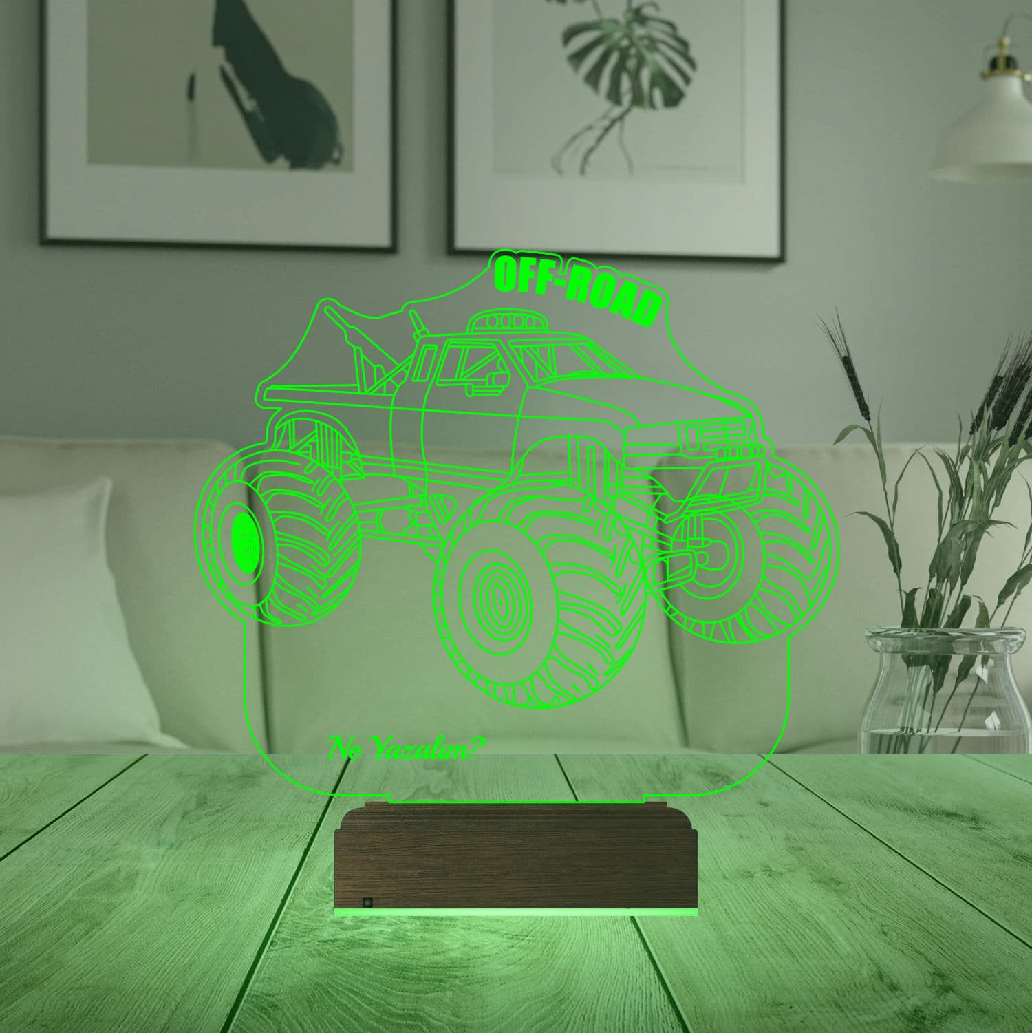 Внедорожник Монстр-трак — 3D LED Ночник | Подарок мальчику 7