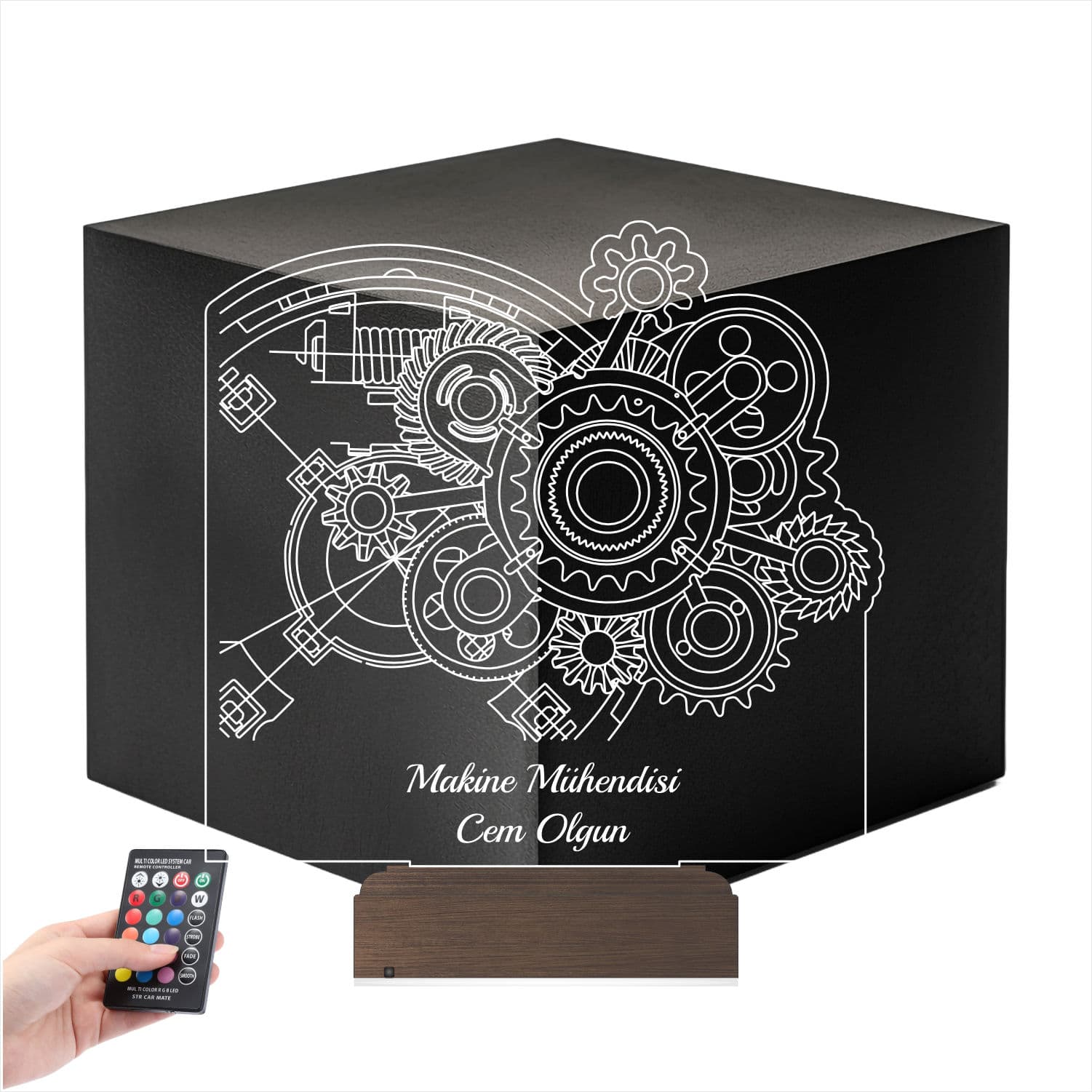 Шестеренки Механика — 3D LED Ночник | Подарок инженеру 1