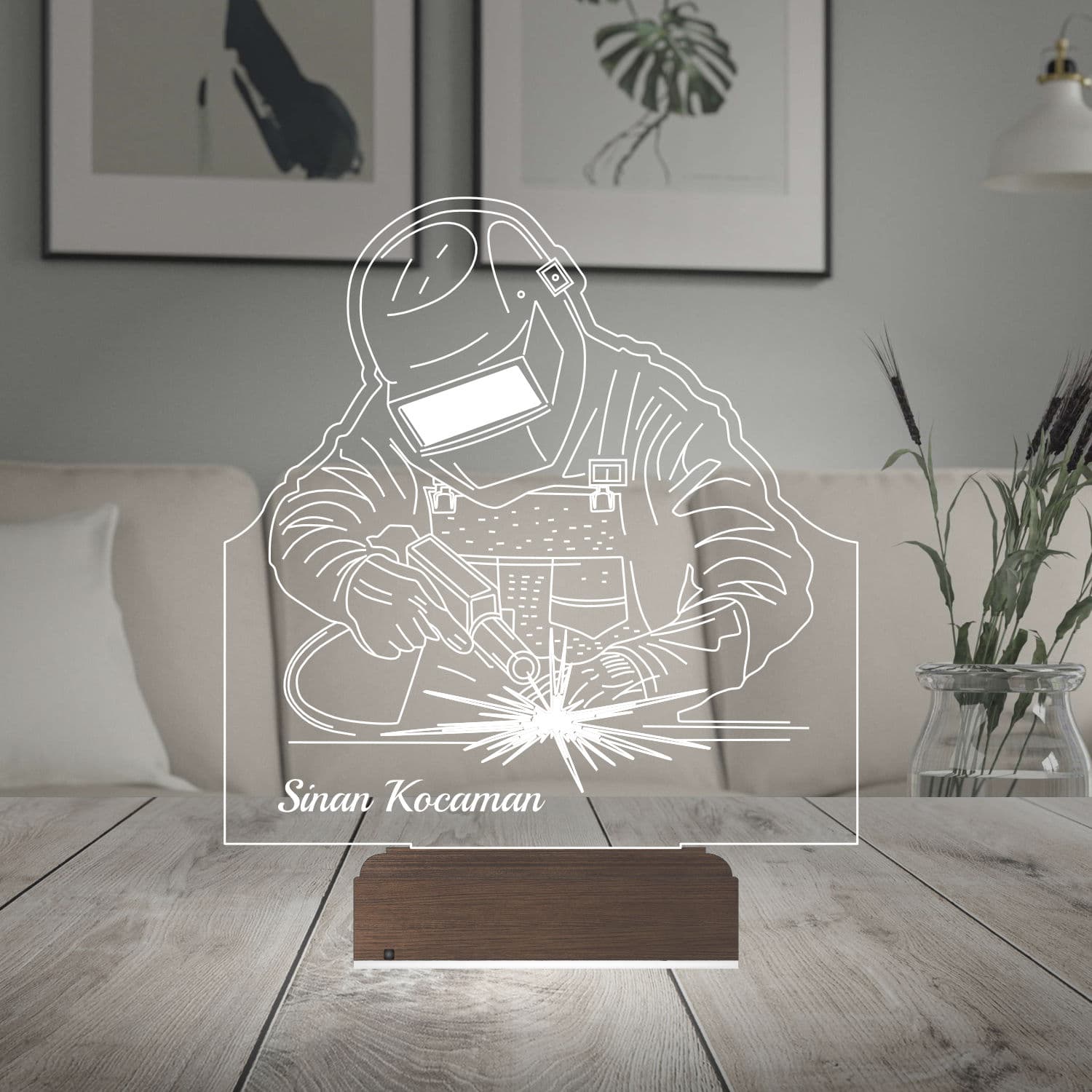 Сварщик — 3D LED Ночник | Подарок на день рождения 2