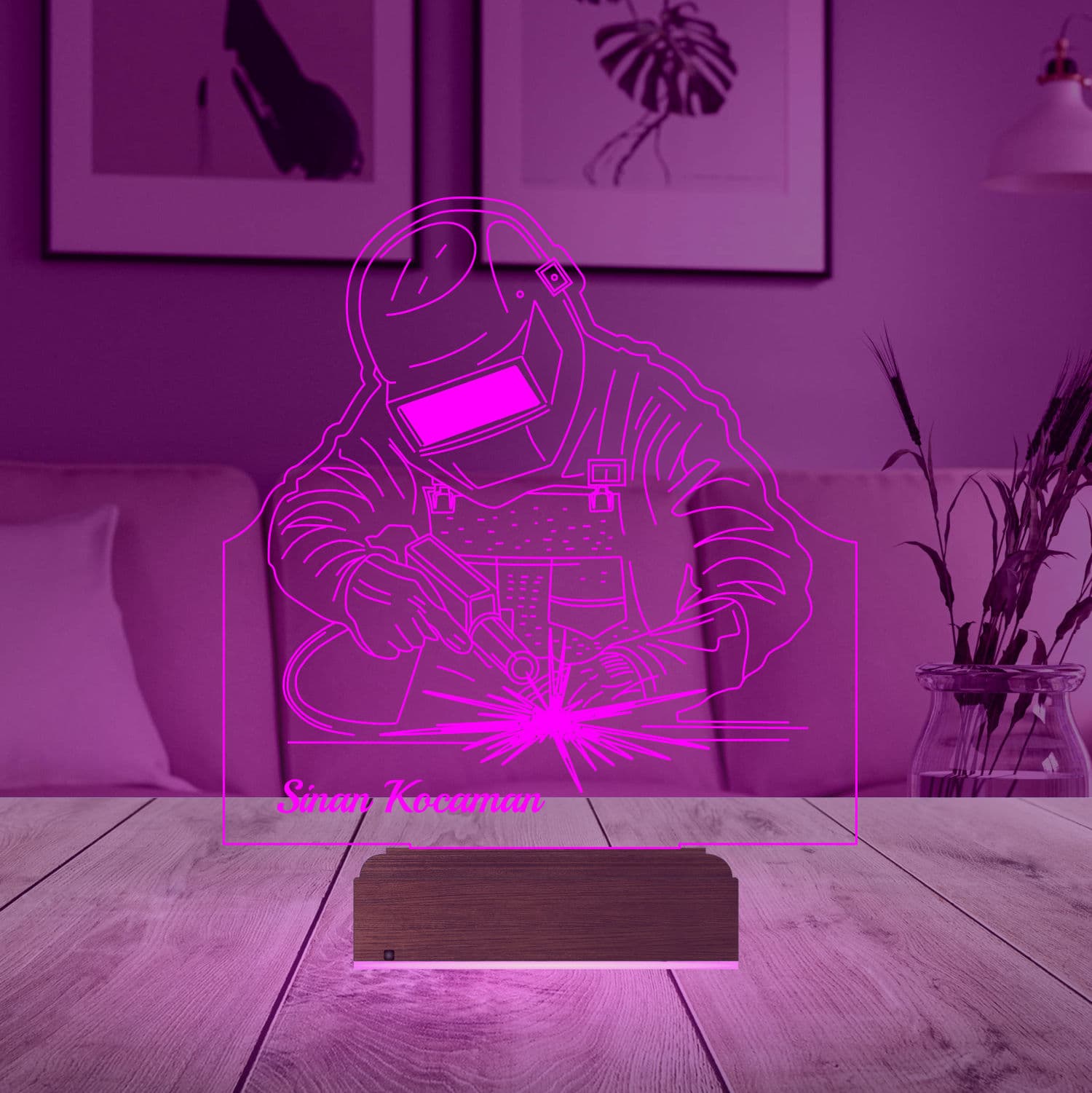 Сварщик — 3D LED Ночник | Подарок на день рождения 5