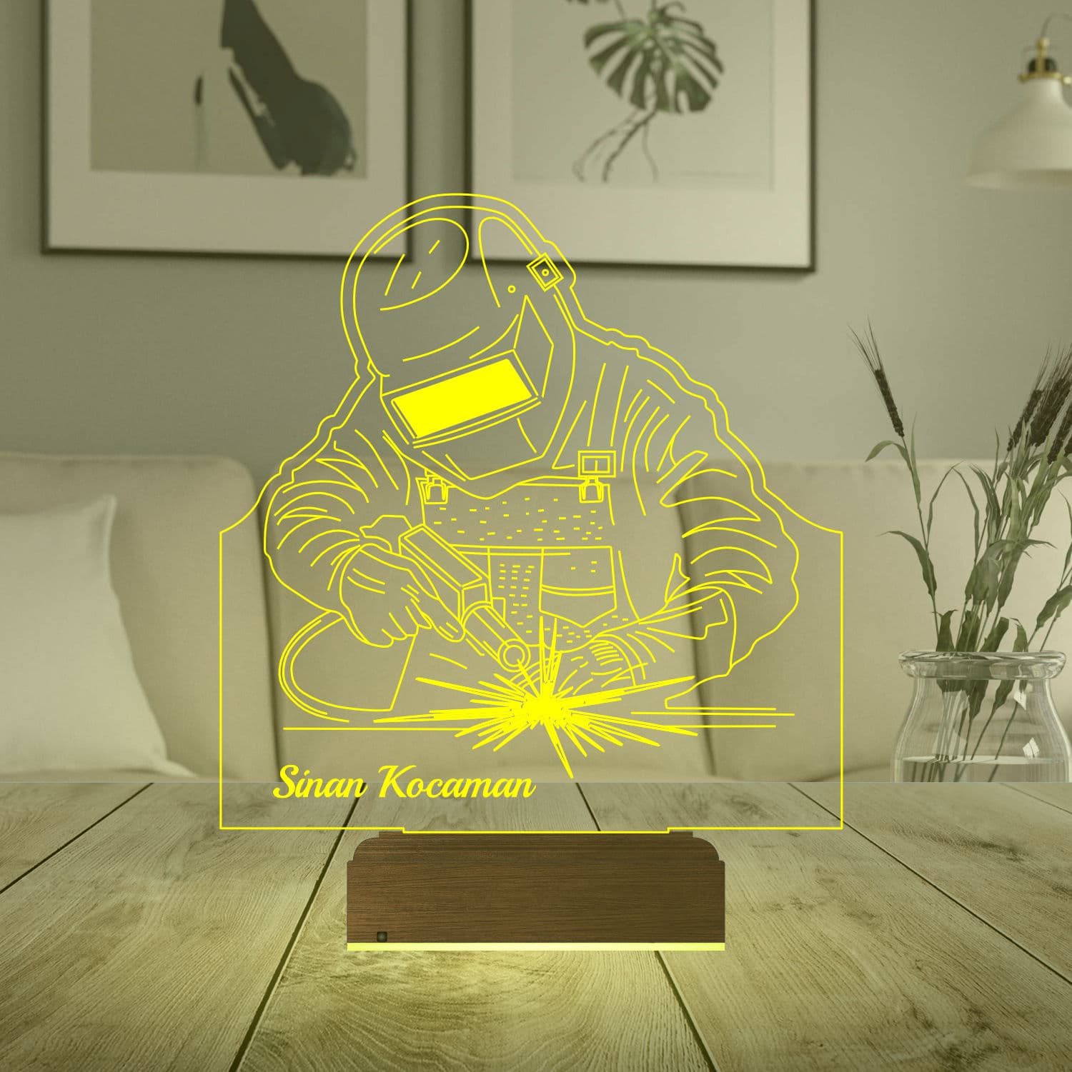 Сварщик — 3D LED Ночник | Подарок на день рождения 6