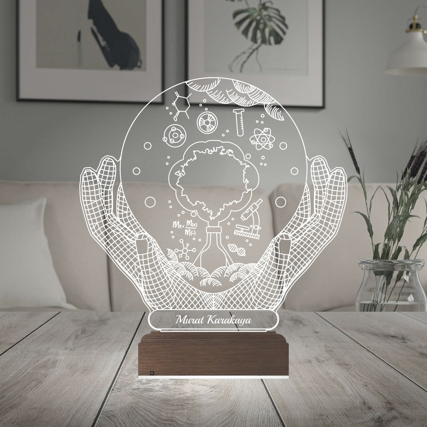 Наука и Знания — 3D LED Ночник | Подарок учителю или ученому 2