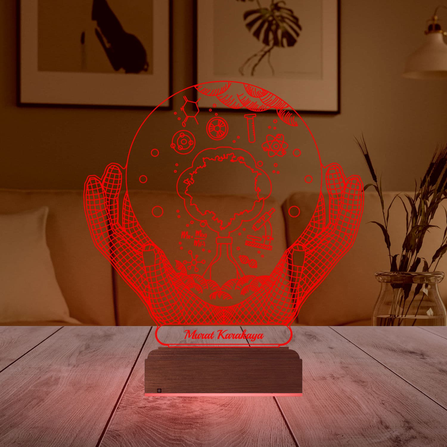 Наука и Знания — 3D LED Ночник | Подарок учителю или ученому 4