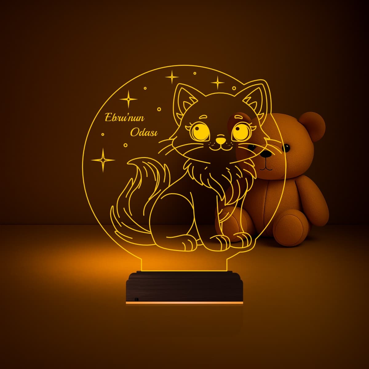 Котенок — 3D LED Ночник | Подарок ребенку 2