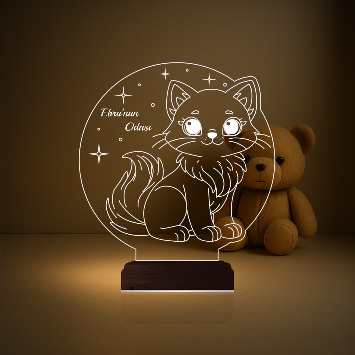 Котенок — 3D LED Ночник | Подарок ребенку 5