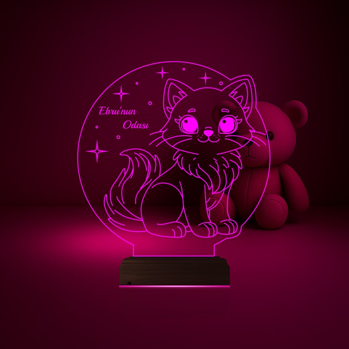 Котенок — 3D LED Ночник | Подарок ребенку 6