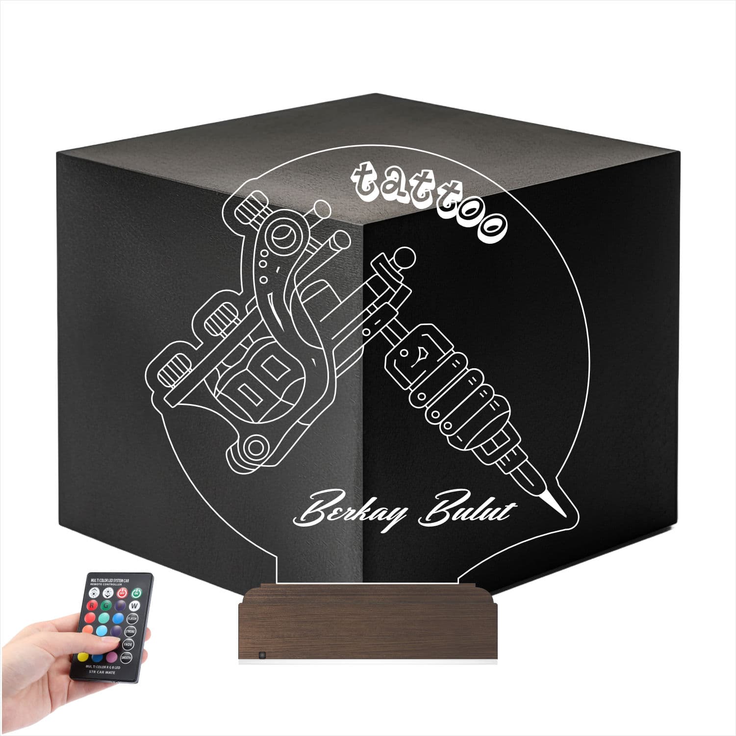 Тату-машинка 3D Ночник с именем