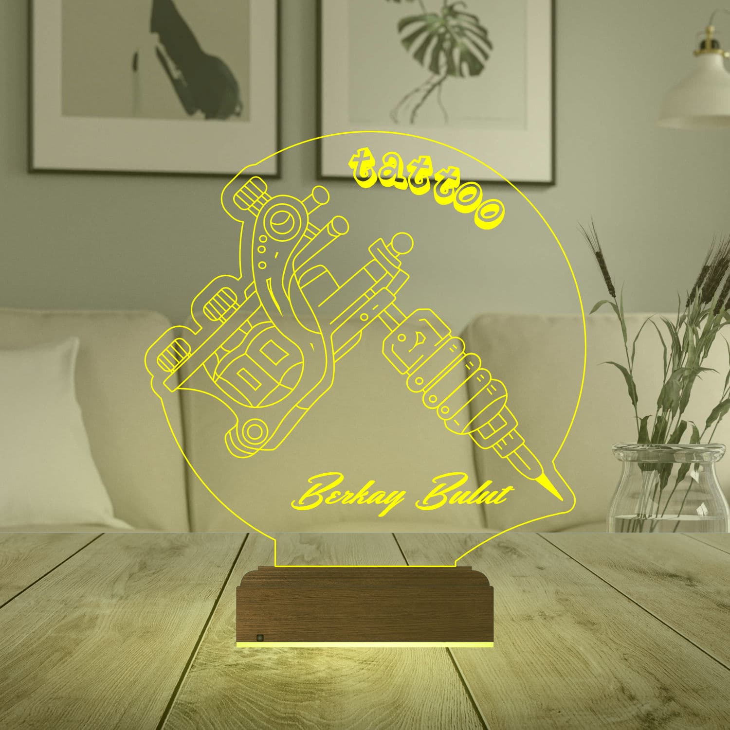 Тату-машинка 3D Ночник с именем 6