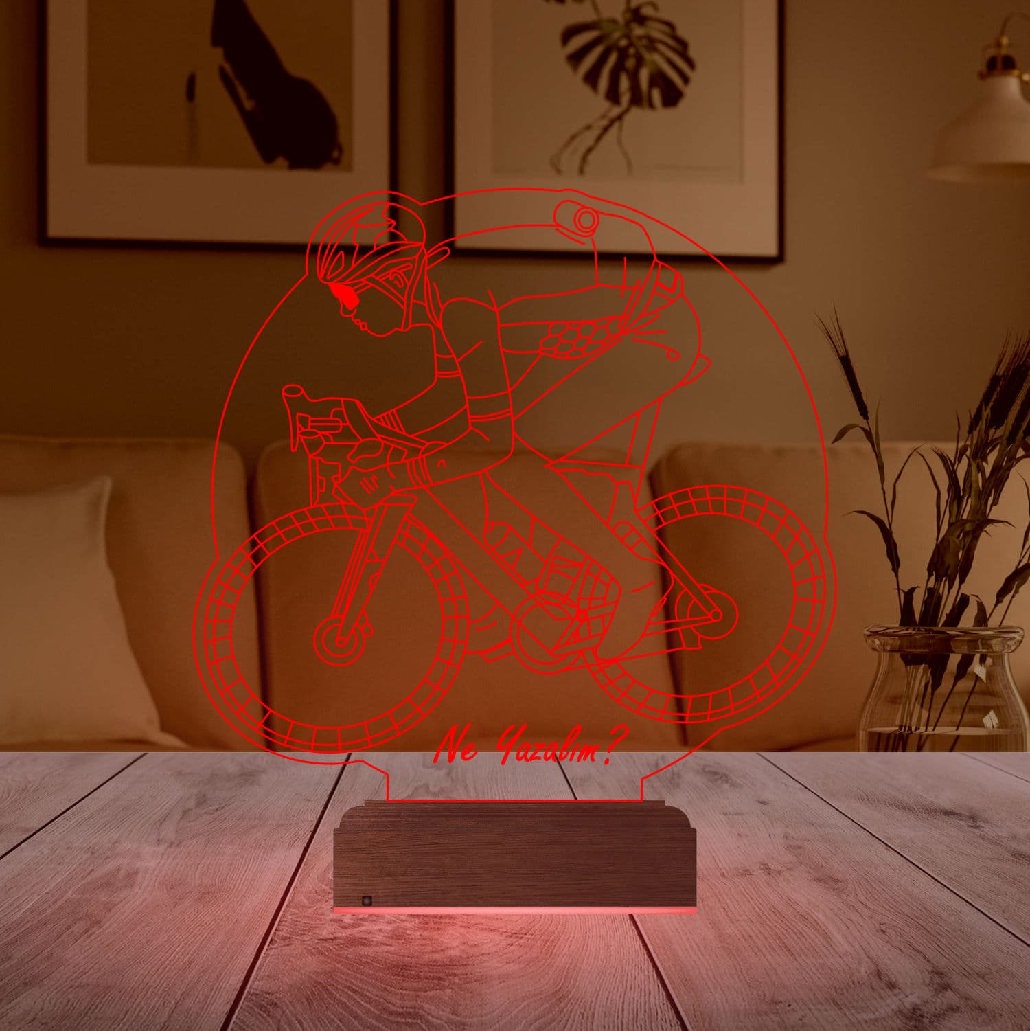 Велосипедист — 3D LED Ночник | Подарок спортсмену 4