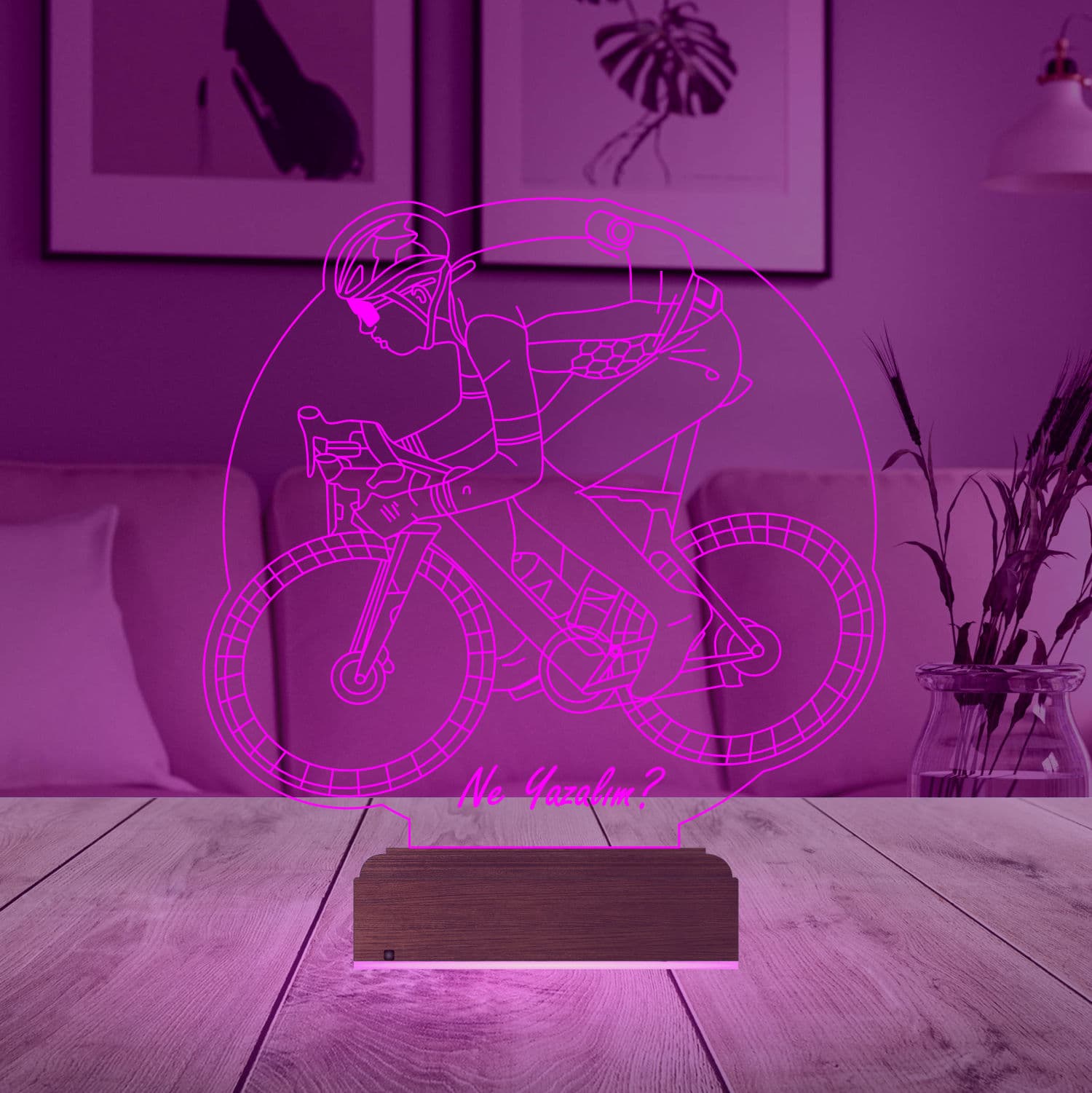 Велосипедист — 3D LED Ночник | Подарок спортсмену 5