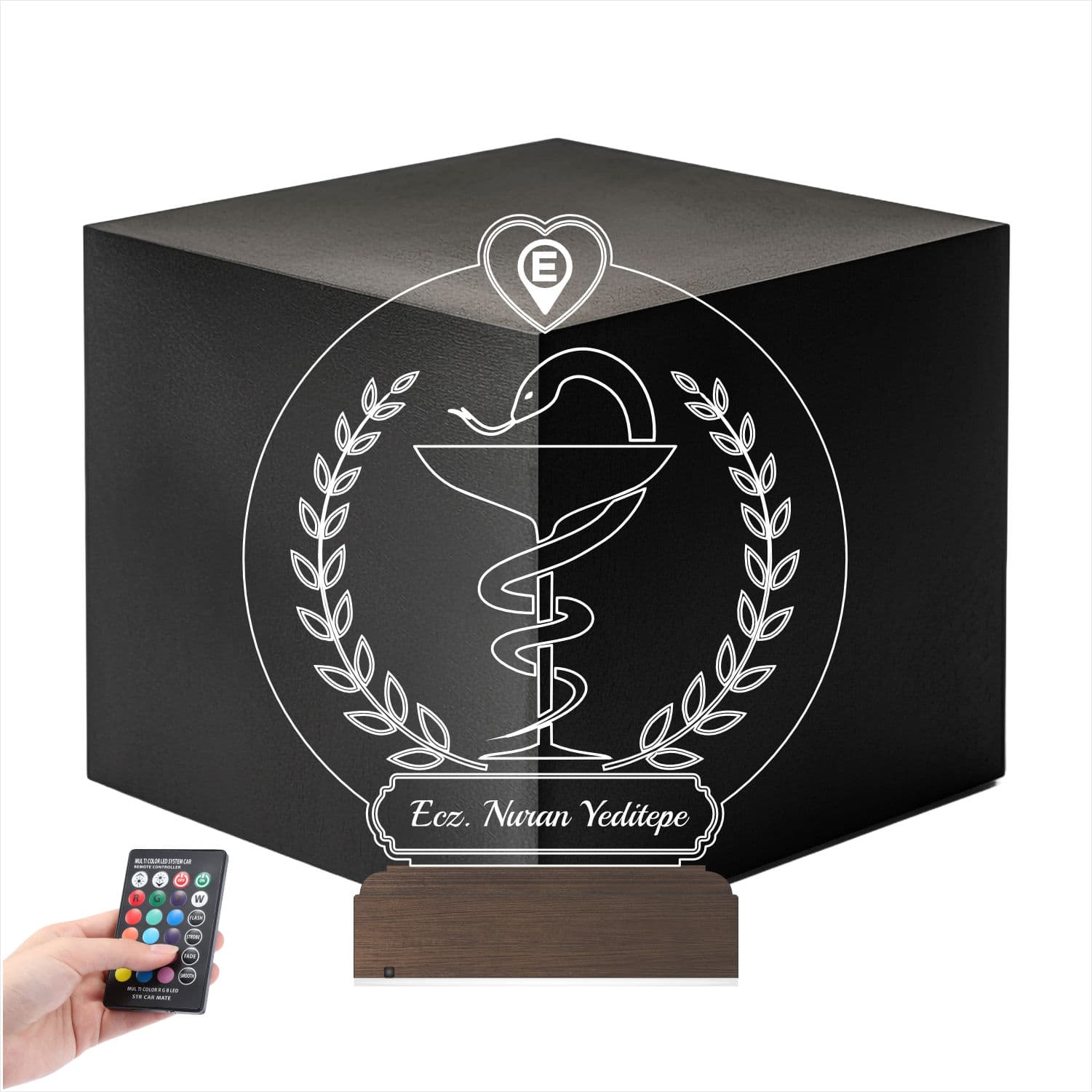 Чаша Гигеи — 3D LED Ночник | Подарок фармацевту или врачу 1