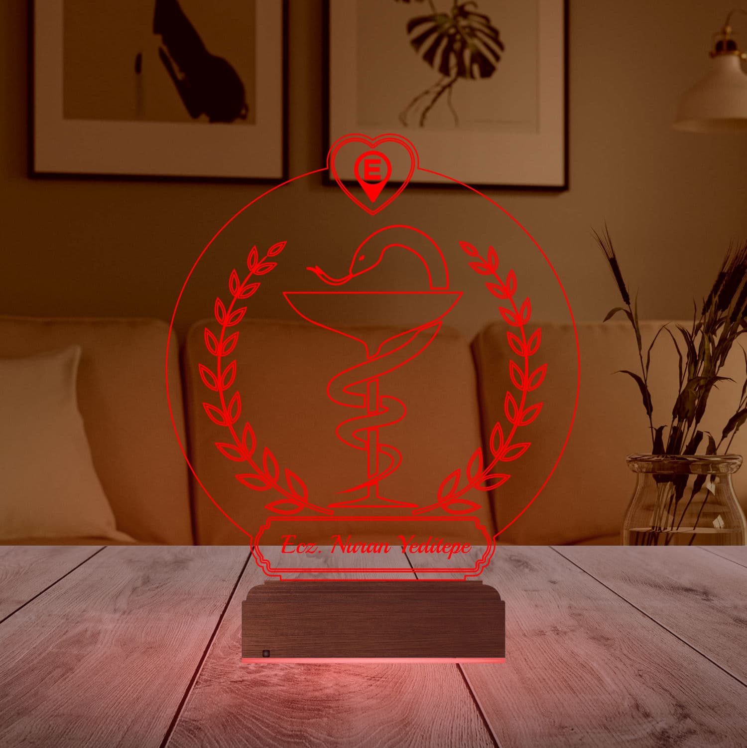 Чаша Гигеи — 3D LED Ночник | Подарок фармацевту или врачу 4