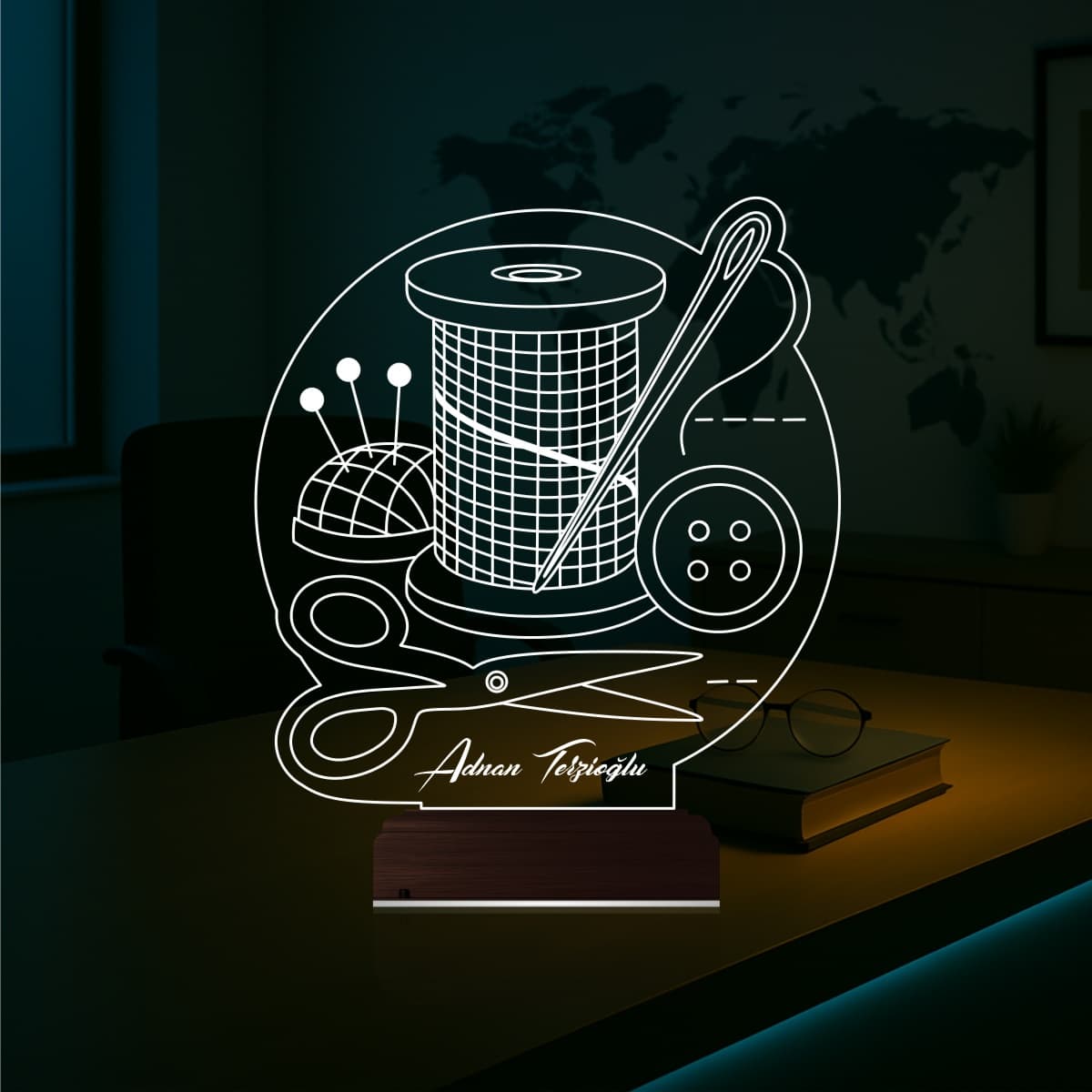 Швейный набор — 3D LED Ночник | Подарок портному 1