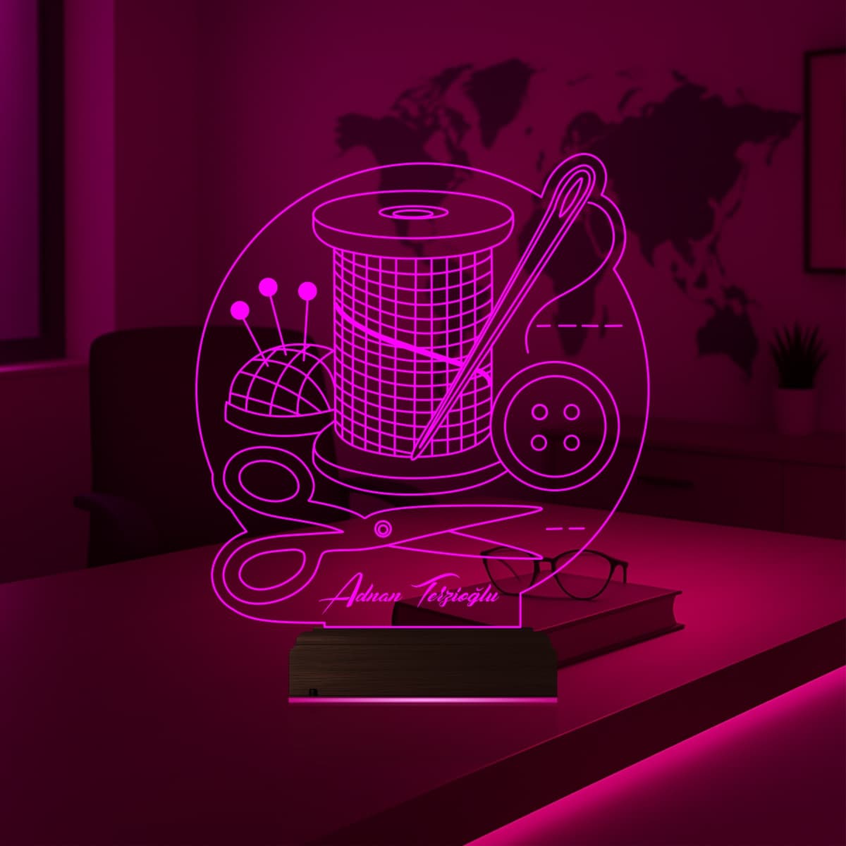 Швейный набор — 3D LED Ночник | Подарок портному 3