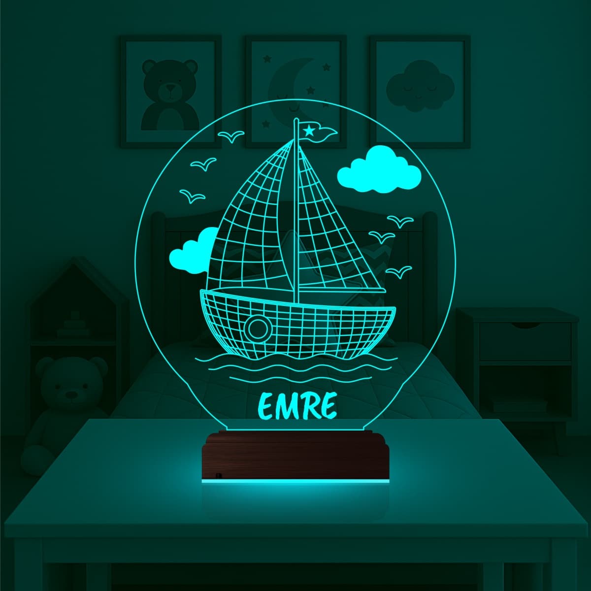 Корабль — 3D LED Ночник | Подарок ребёнку 2