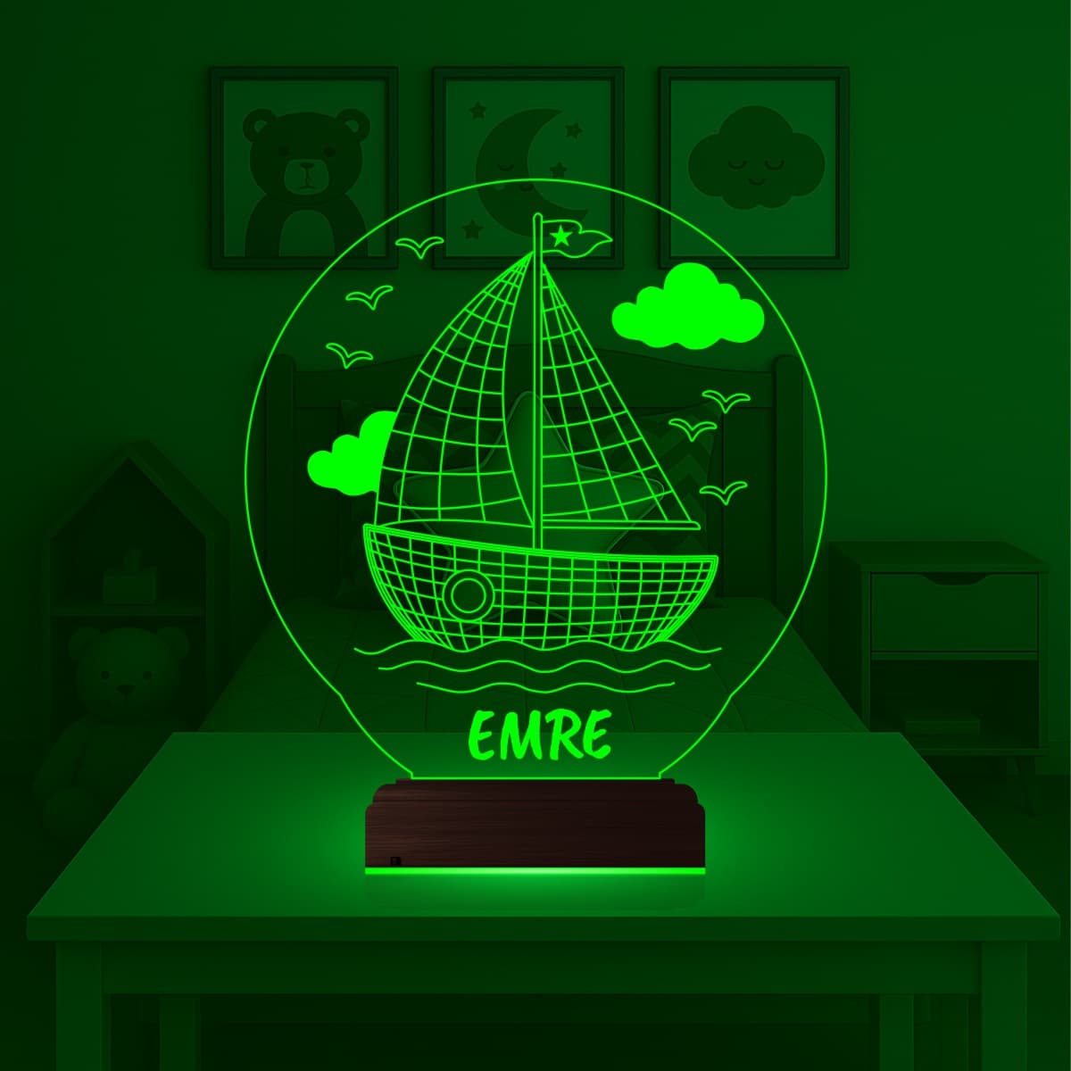 Корабль — 3D LED Ночник | Подарок ребёнку 4