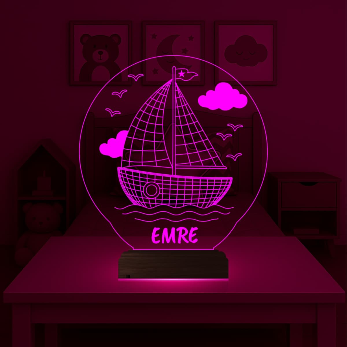 Корабль — 3D LED Ночник | Подарок ребёнку 5