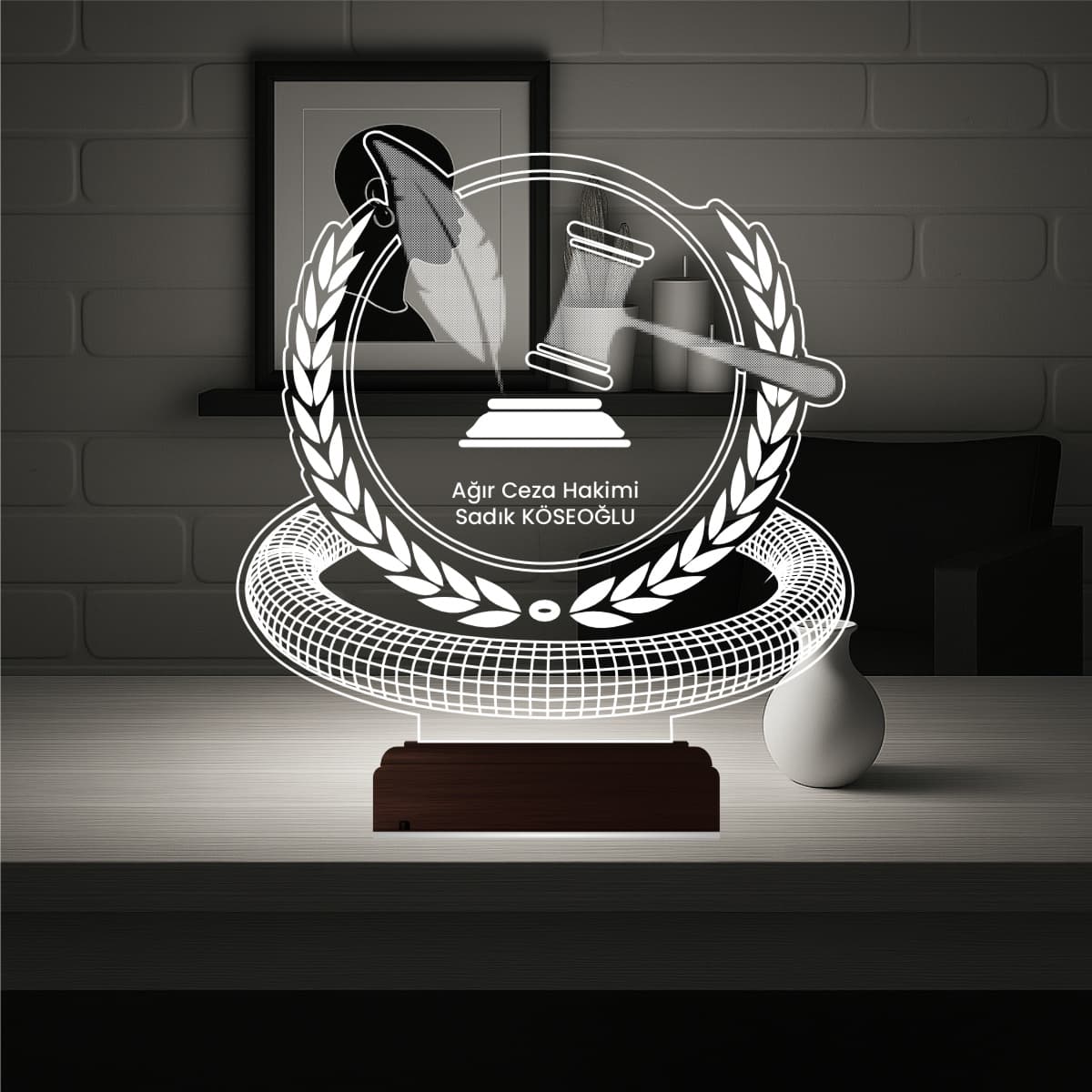 Судья и Правосудие — 3D LED Ночник | Подарок юристу 1