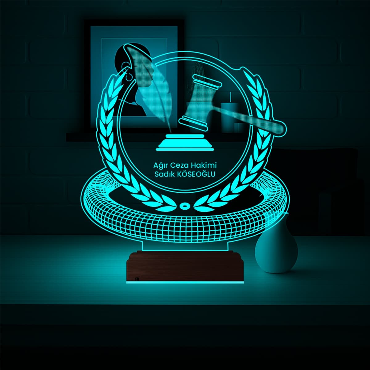 Судья и Правосудие — 3D LED Ночник | Подарок юристу 2