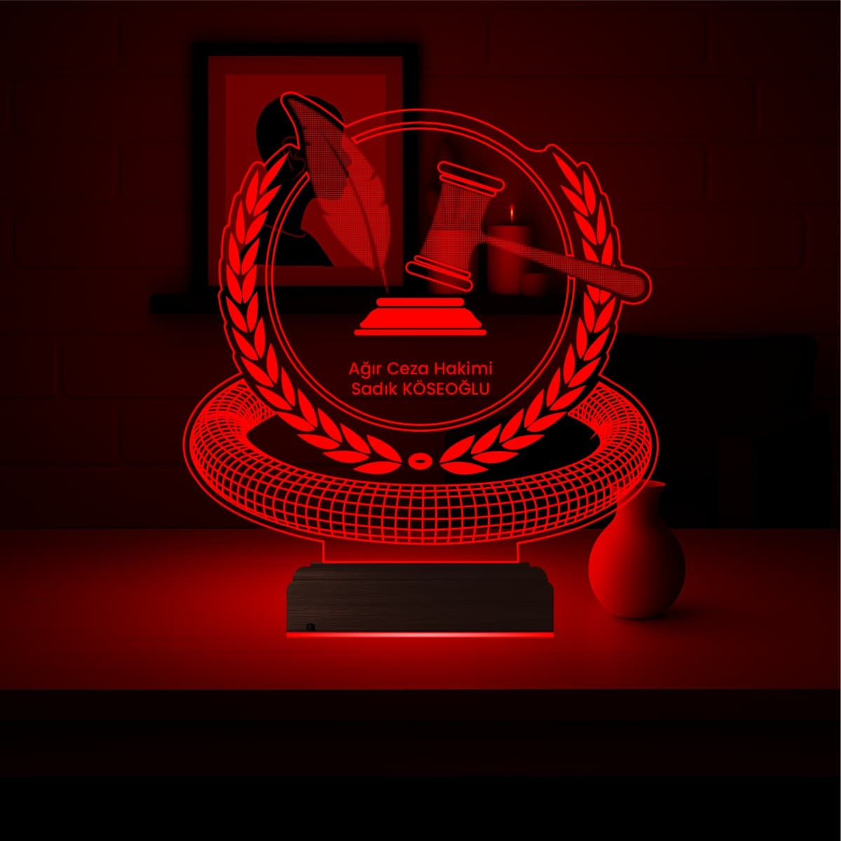 Судья и Правосудие — 3D LED Ночник | Подарок юристу 5