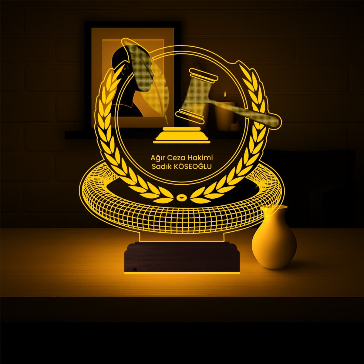 Судья и Правосудие — 3D LED Ночник | Подарок юристу 6