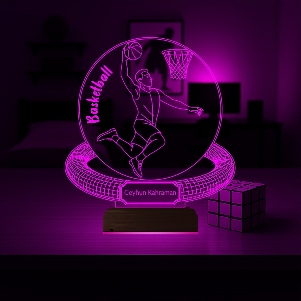 Баскетболист — 3D LED Ночник | Подарок спортсмену 3
