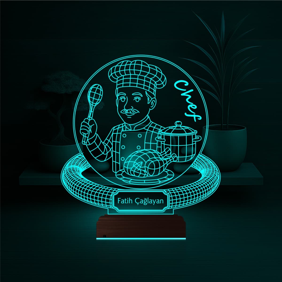 Шеф-повар — 3D LED Ночник | Подарок повару 1