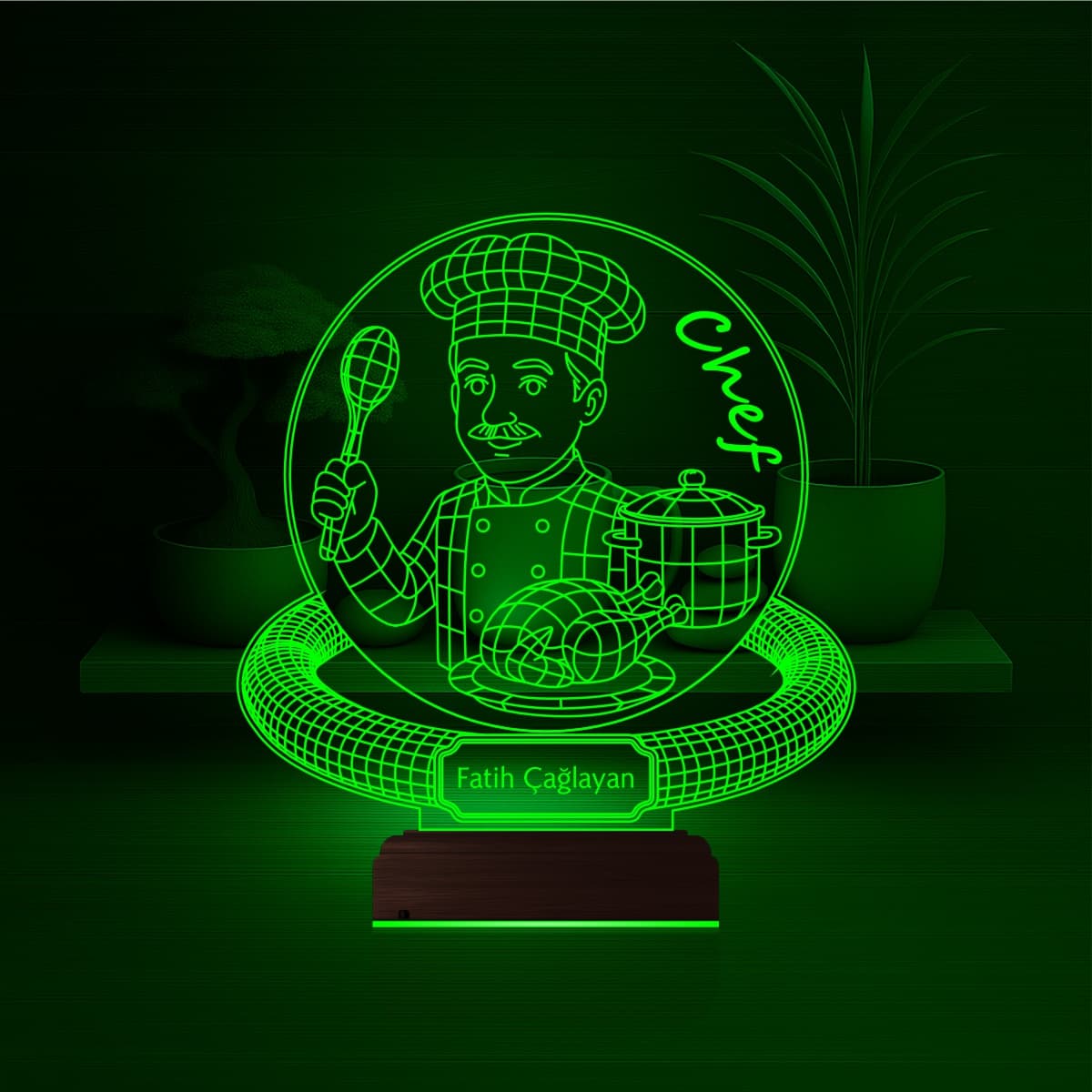 Шеф-повар — 3D LED Ночник | Подарок повару 3