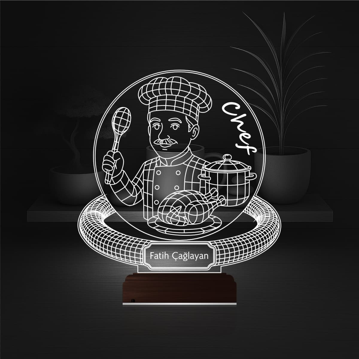 Шеф-повар — 3D LED Ночник | Подарок повару 6