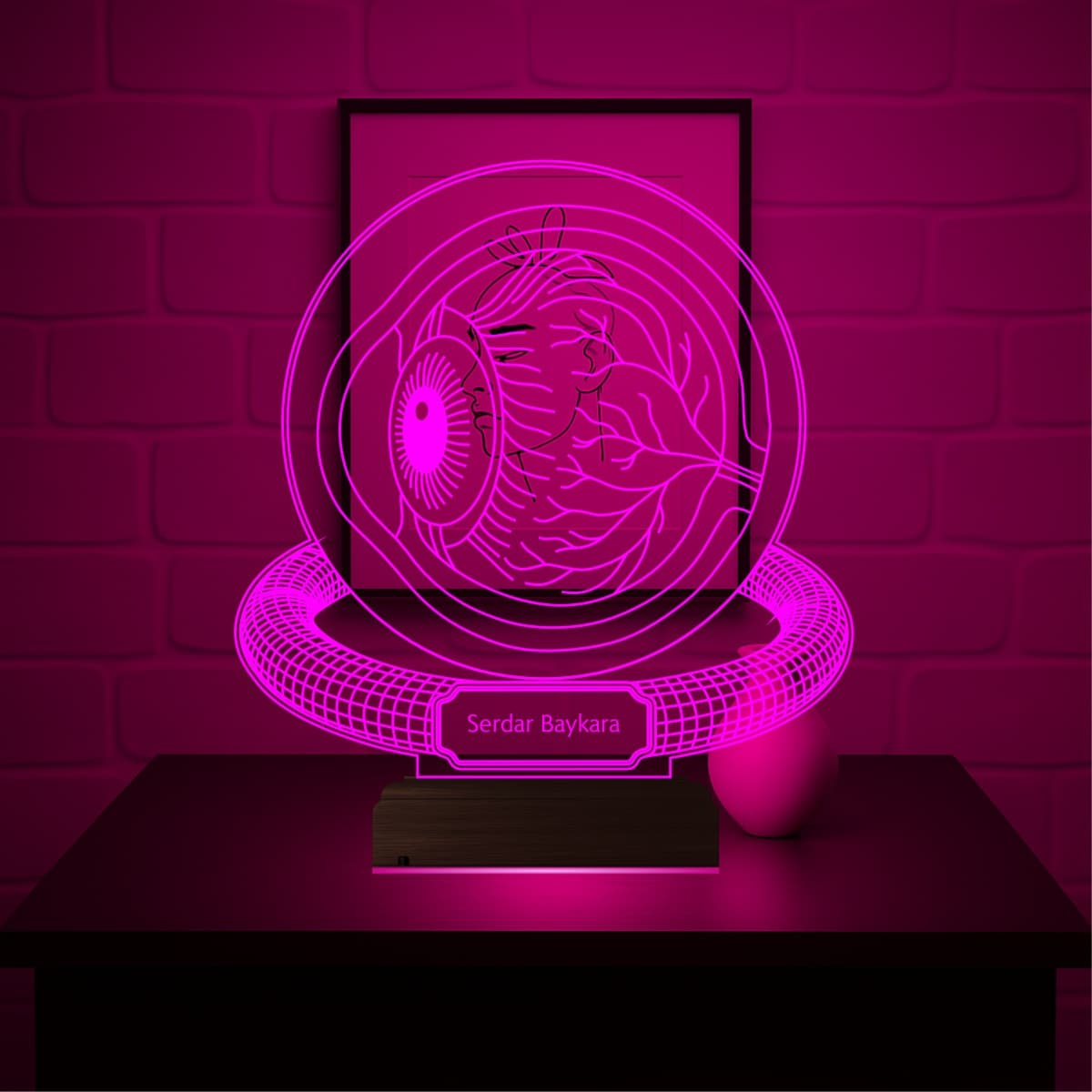 Именной 3D ночник Глаз Офтальмолога 4