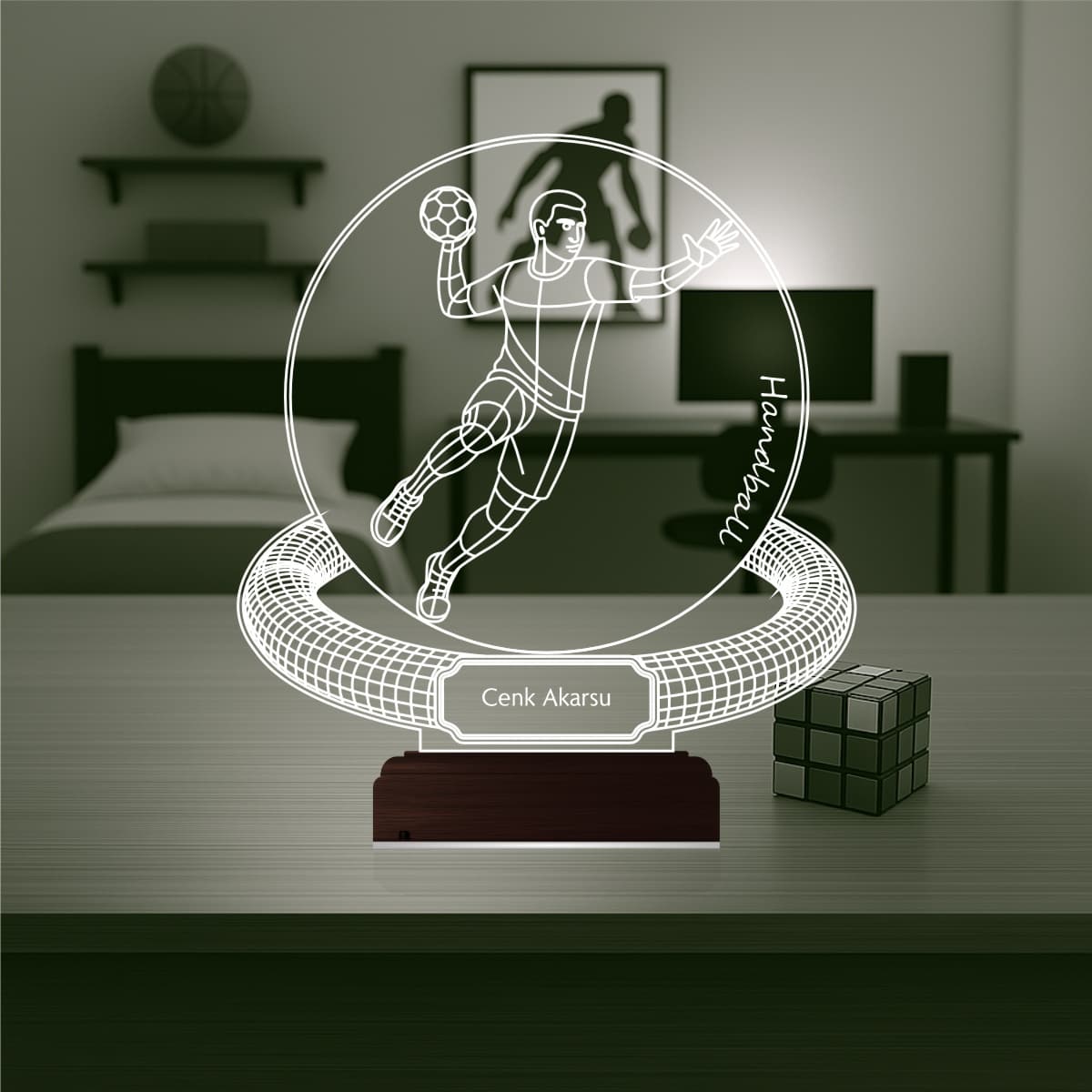 Гандболист — 3D LED Ночник | Подарок спортсмену 2